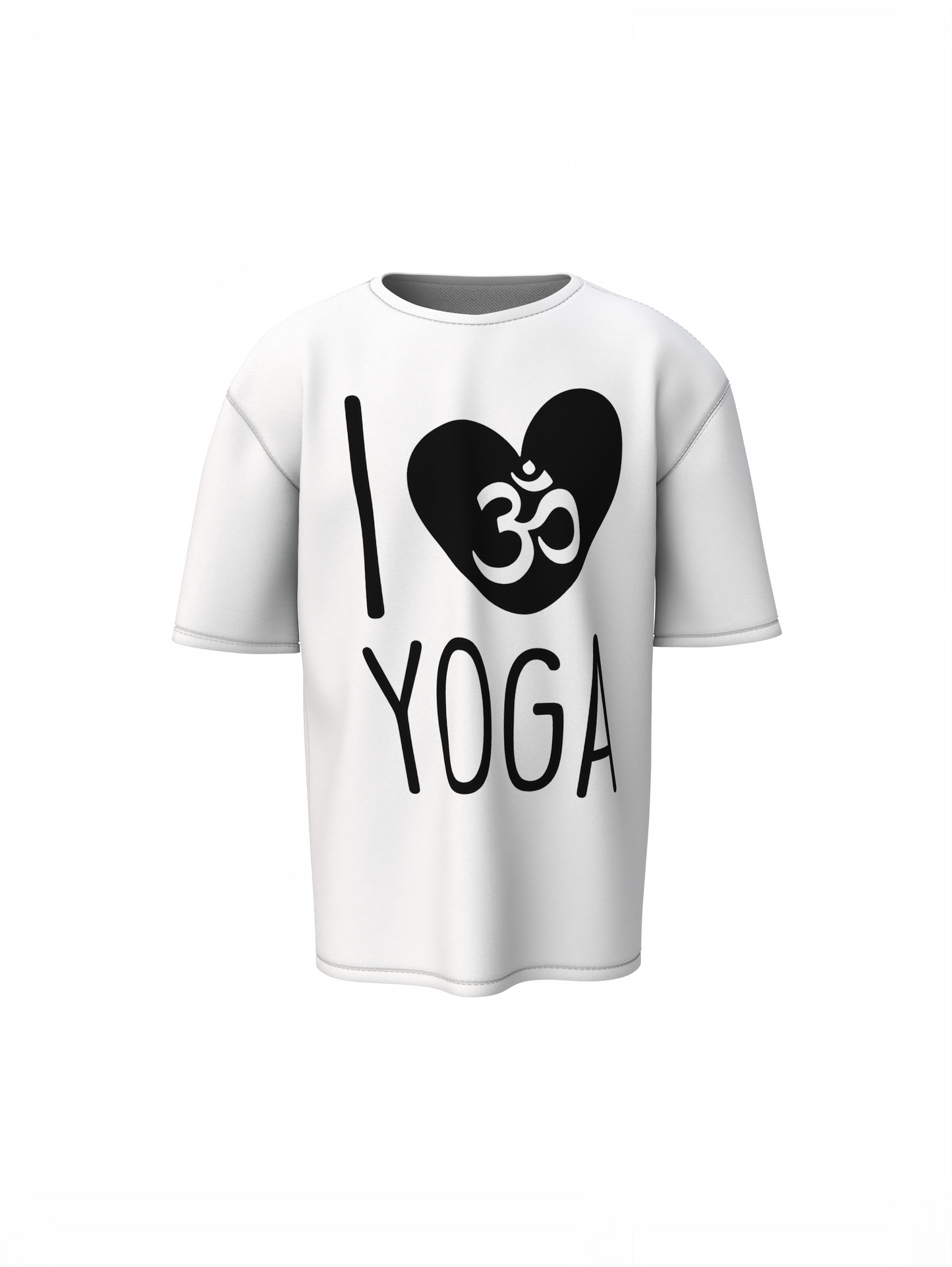 I Love Yoga Oversized T-Shirt Comfortable & Relaxed Fit Tee