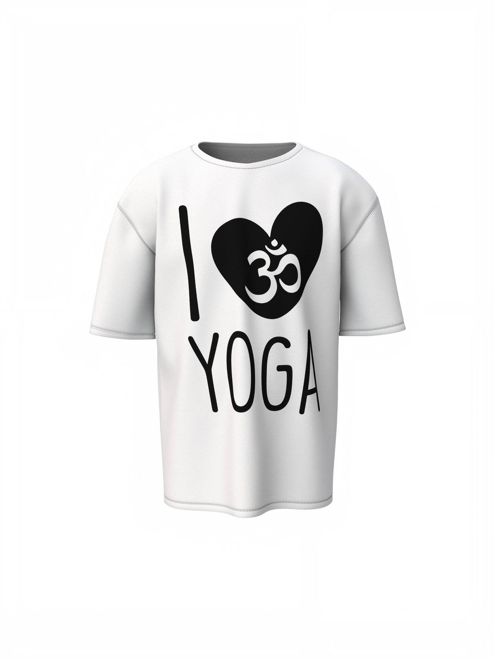 I Love Yoga Oversized T-Shirt Comfortable & Relaxed Fit Tee