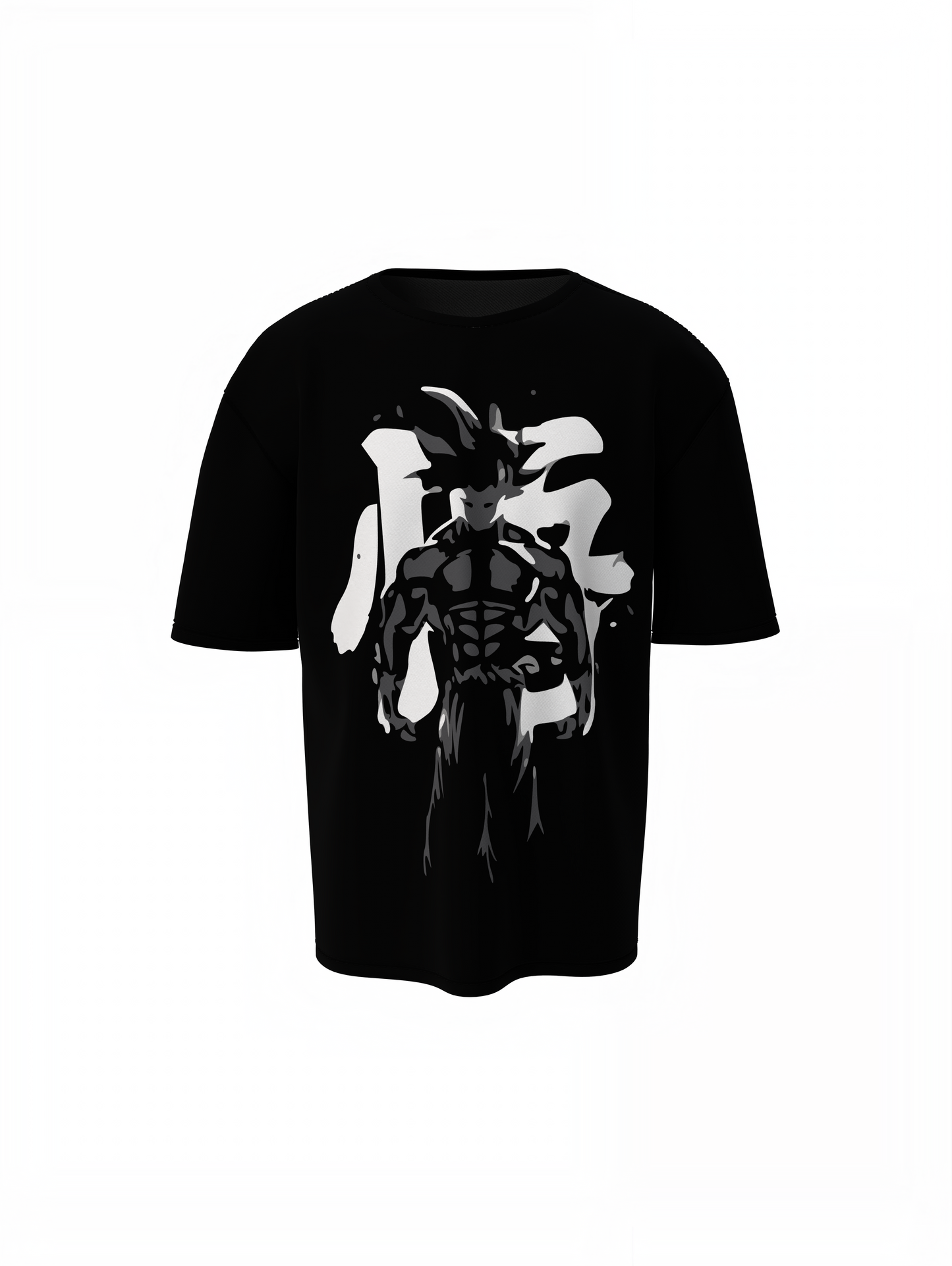 Saiyan Shadow Oversized T-Shirt for Anime Streetwear Styles