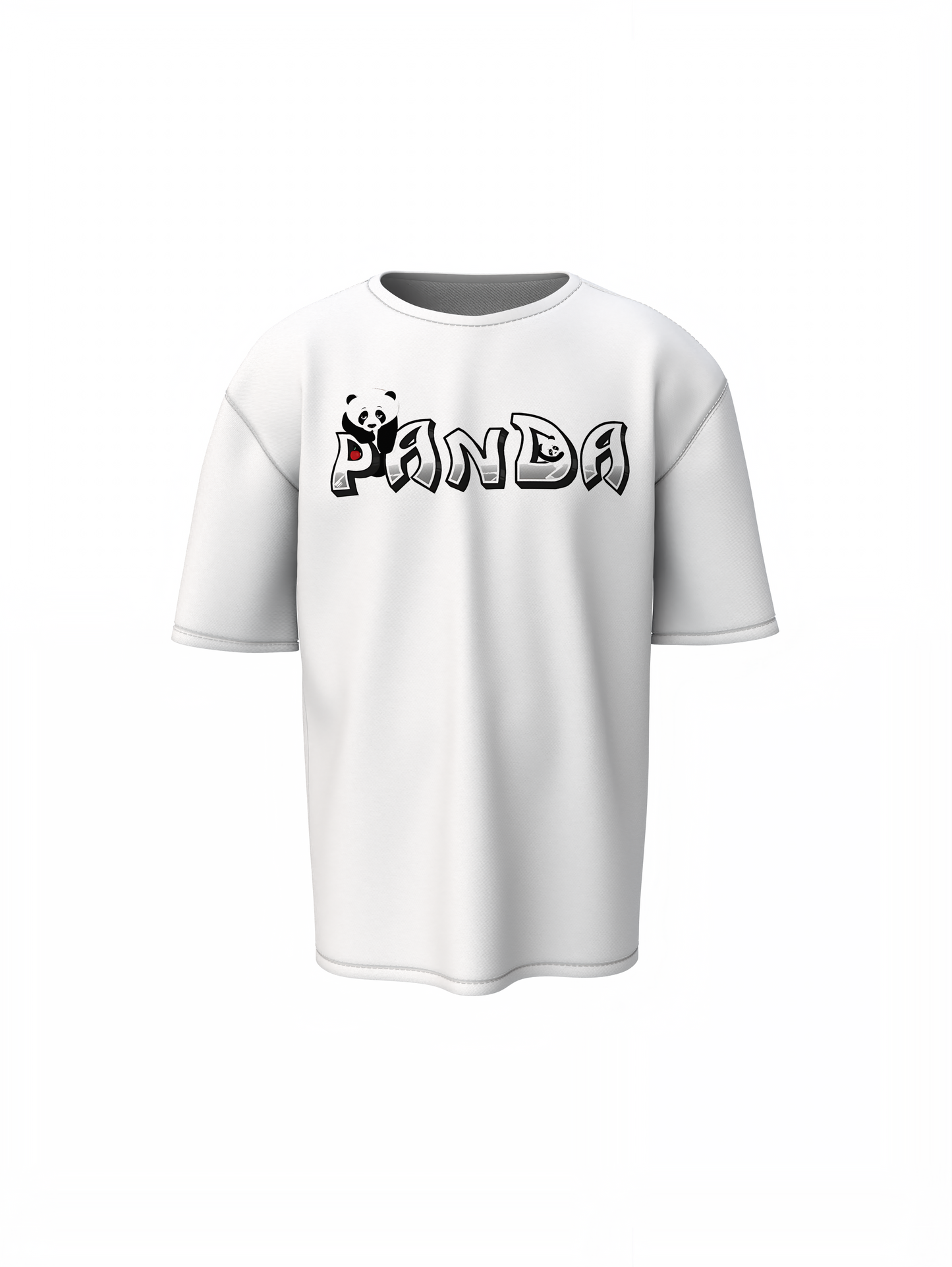 Panda Oversized T-Shirt Playful Graphic Tee with Streetwear