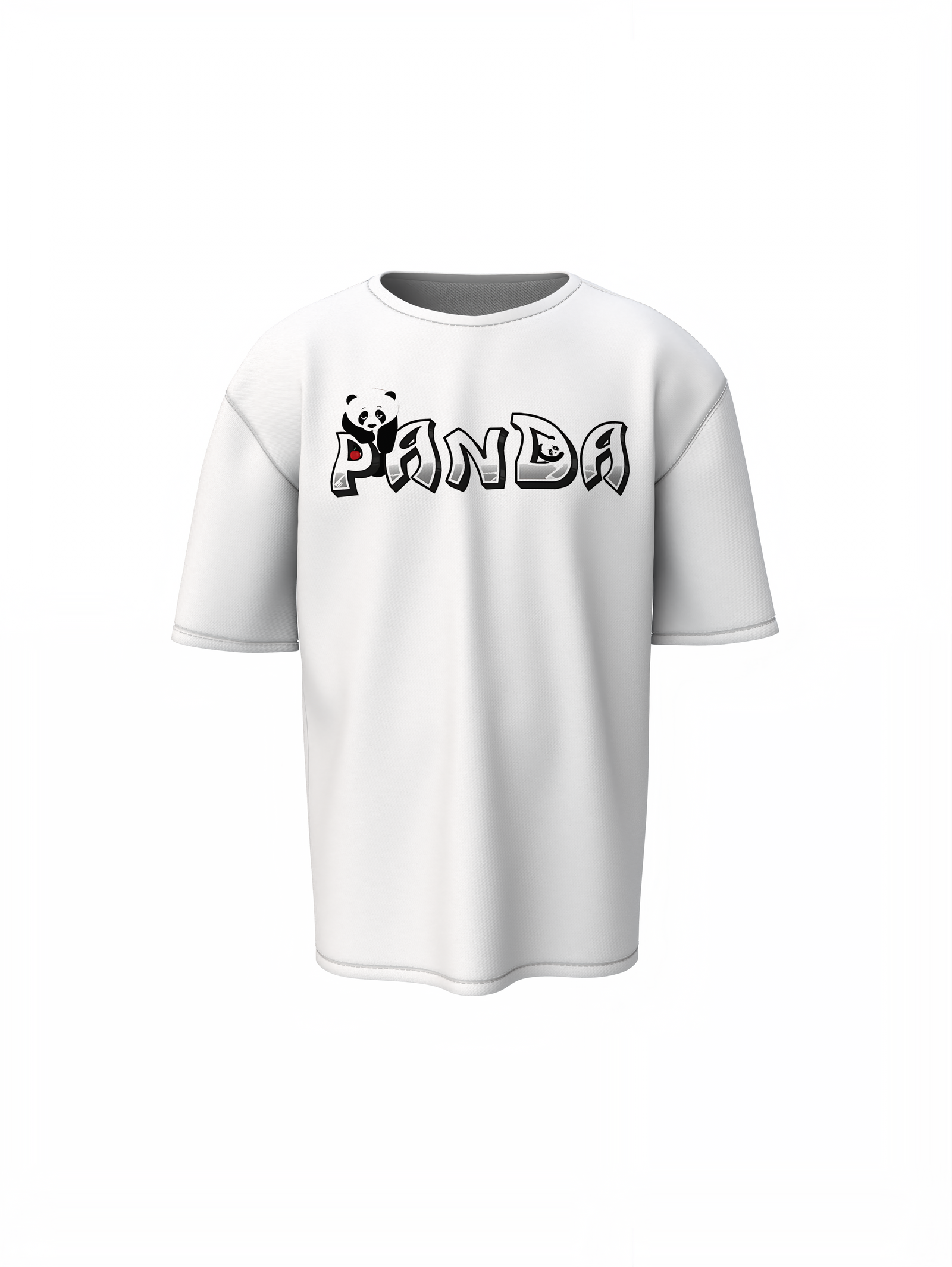 Panda Oversized T-Shirt Playful Graphic Tee with Streetwear
