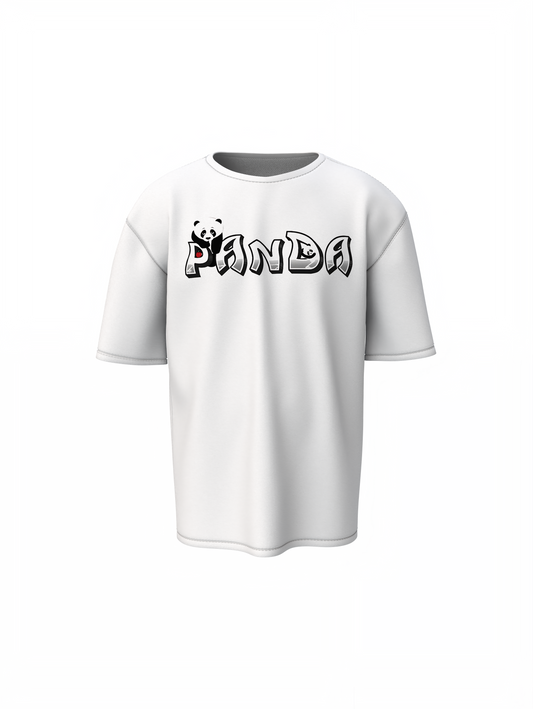 Panda Oversized T-Shirt Playful Graphic Tee with Streetwear