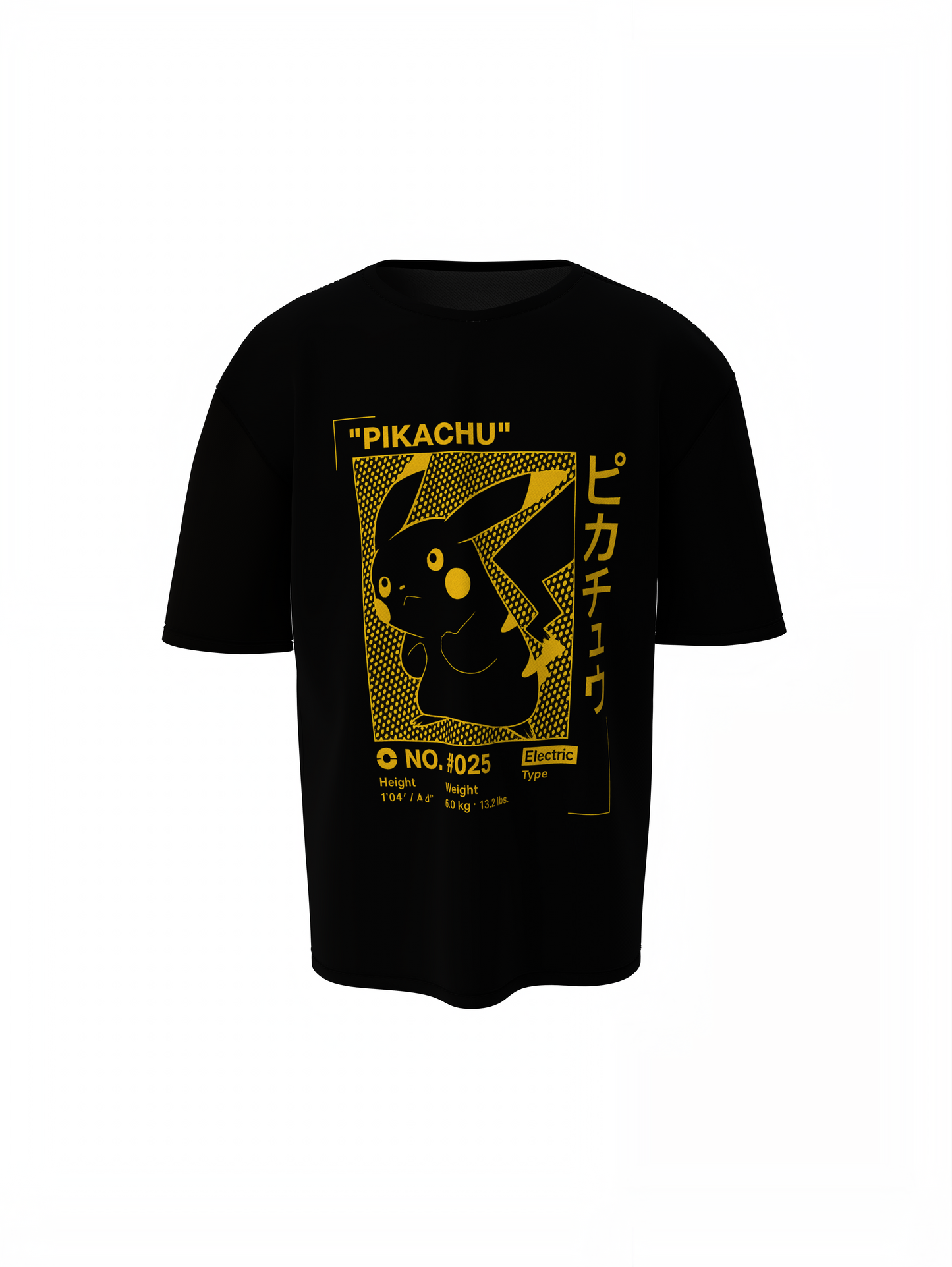 Pikachu Type Black Oversized T-Shirt