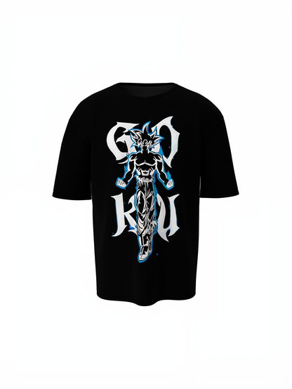 Strong Goku Anime Oversized T-Shirt Bold Fan Streetwear Fit