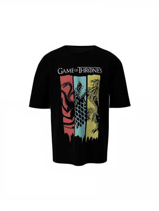 Game of Thrones Animal Graphic oversized T-Shirts