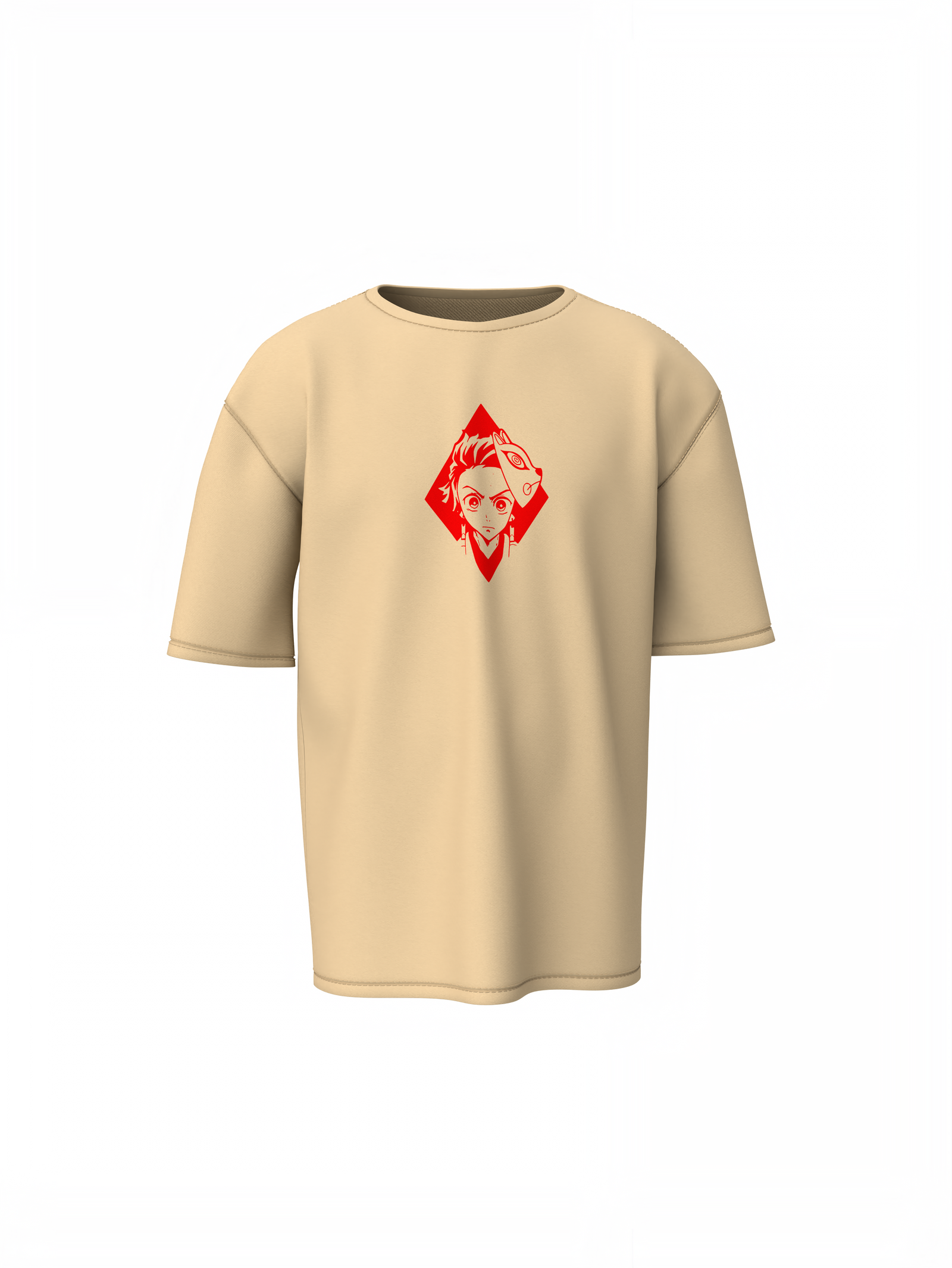 Tanjiro Kamado Oversized T-Shirts Anime Streetwear Tee