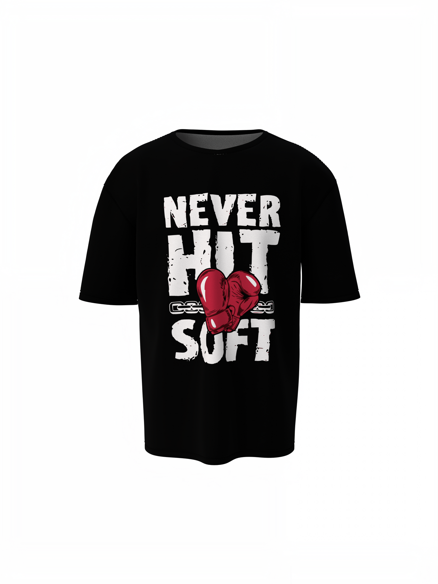 Never Hit Soft Oversized T-Shirts Trendy Unisex Wear Look