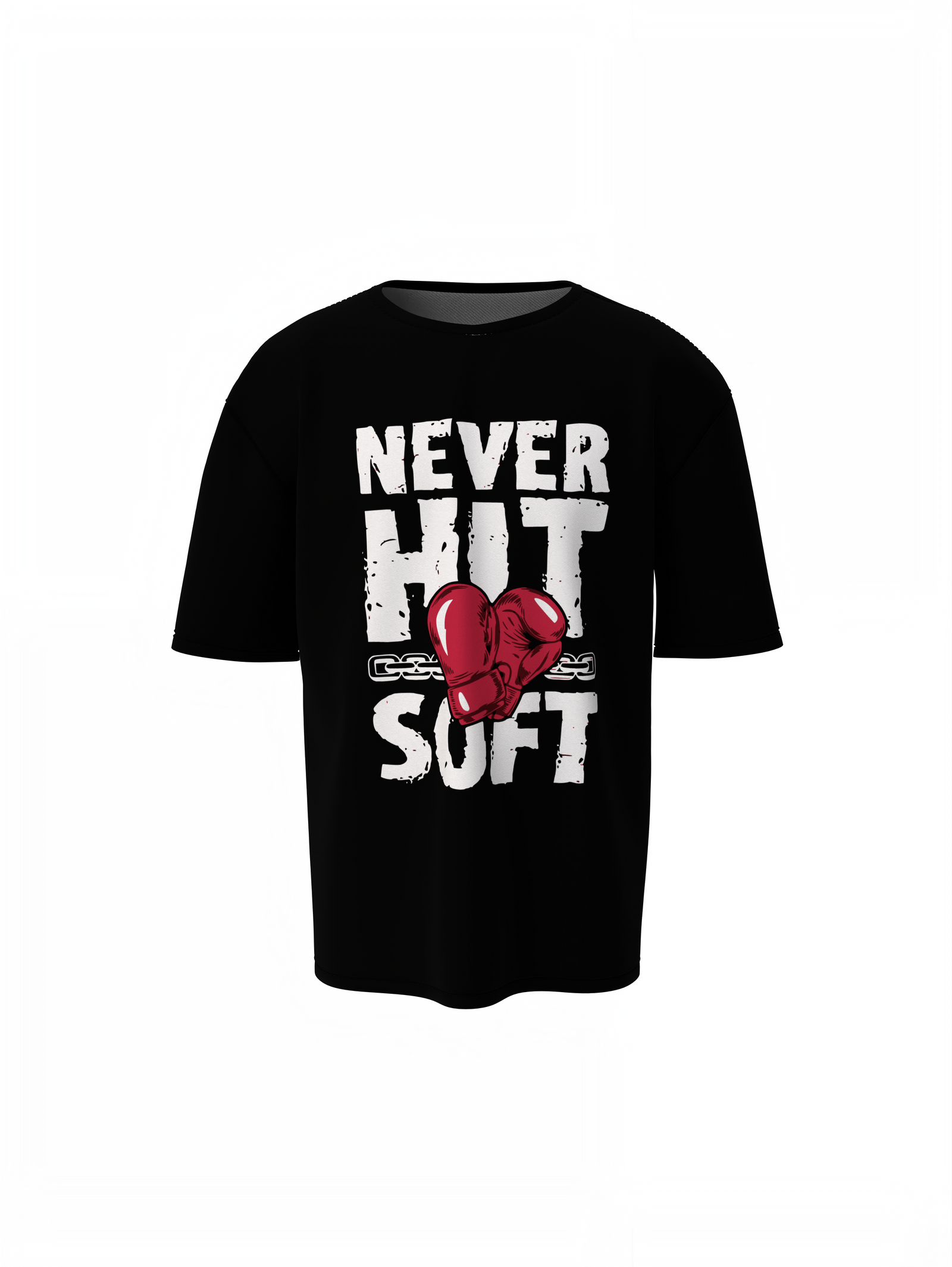 Never Hit Soft Oversized T-Shirts Trendy Unisex Wear Look