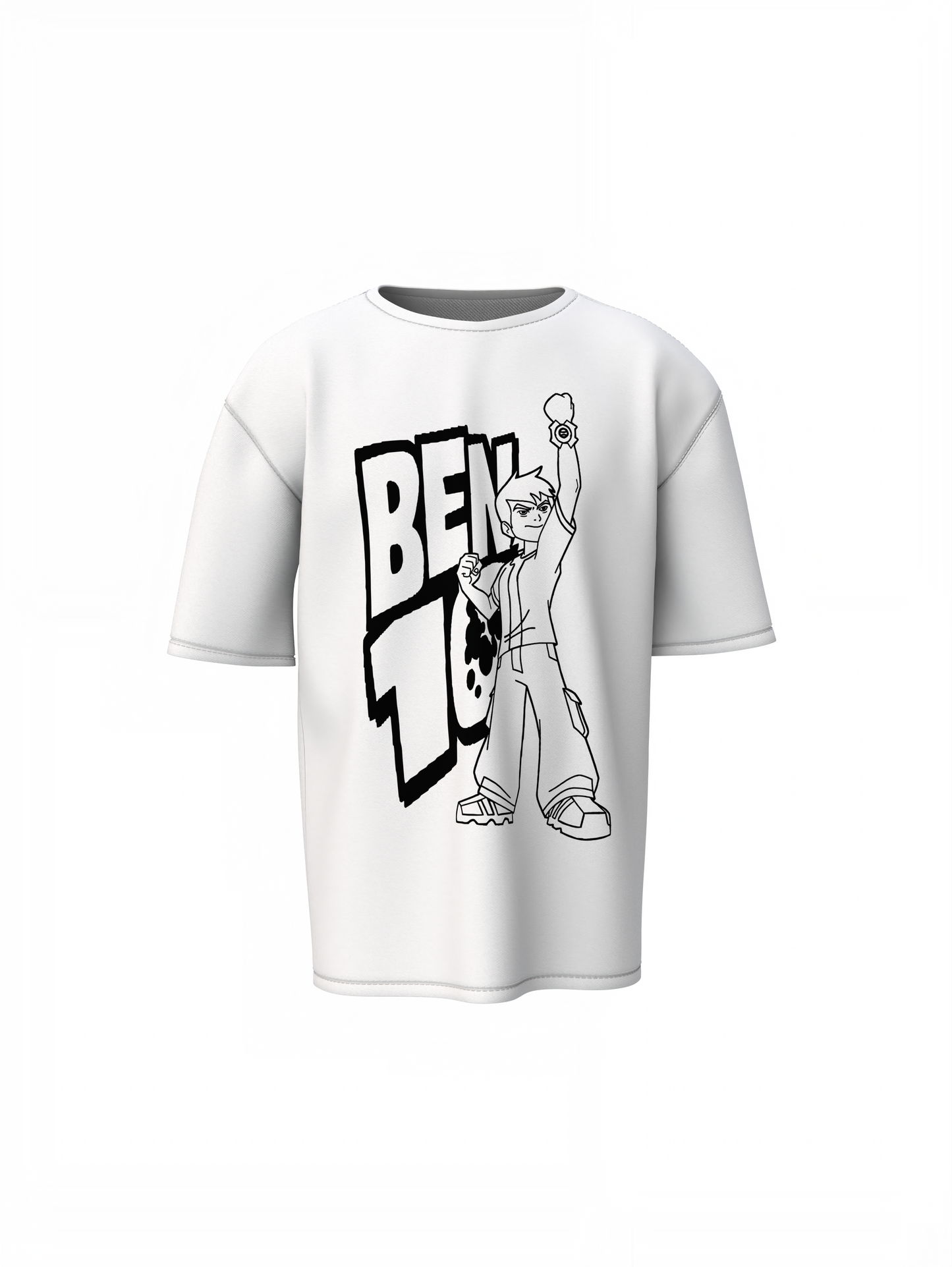 Ben 10 Superhero Oversized T-Shirts Cool Alien Hero Streetwear