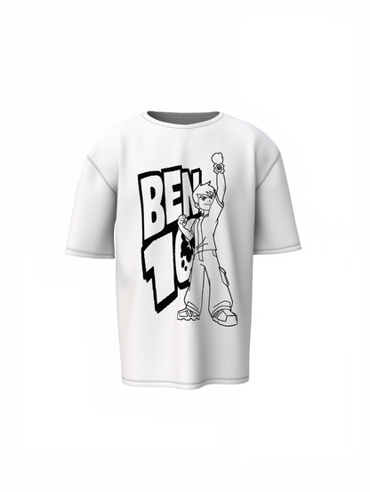Ben 10 Superhero Oversized T-Shirts Cool Alien Hero Streetwear