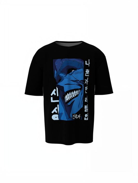 Only I Level Up Oversized T-Shirts Anime Hunter Wear