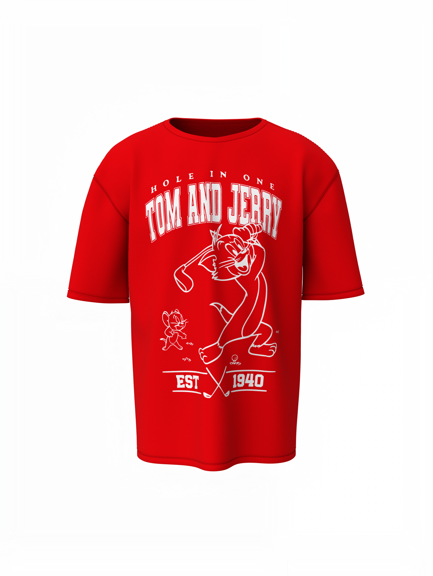 Oversized T-Shirts Hole In One Golf Design Relaxed Daily Wear
