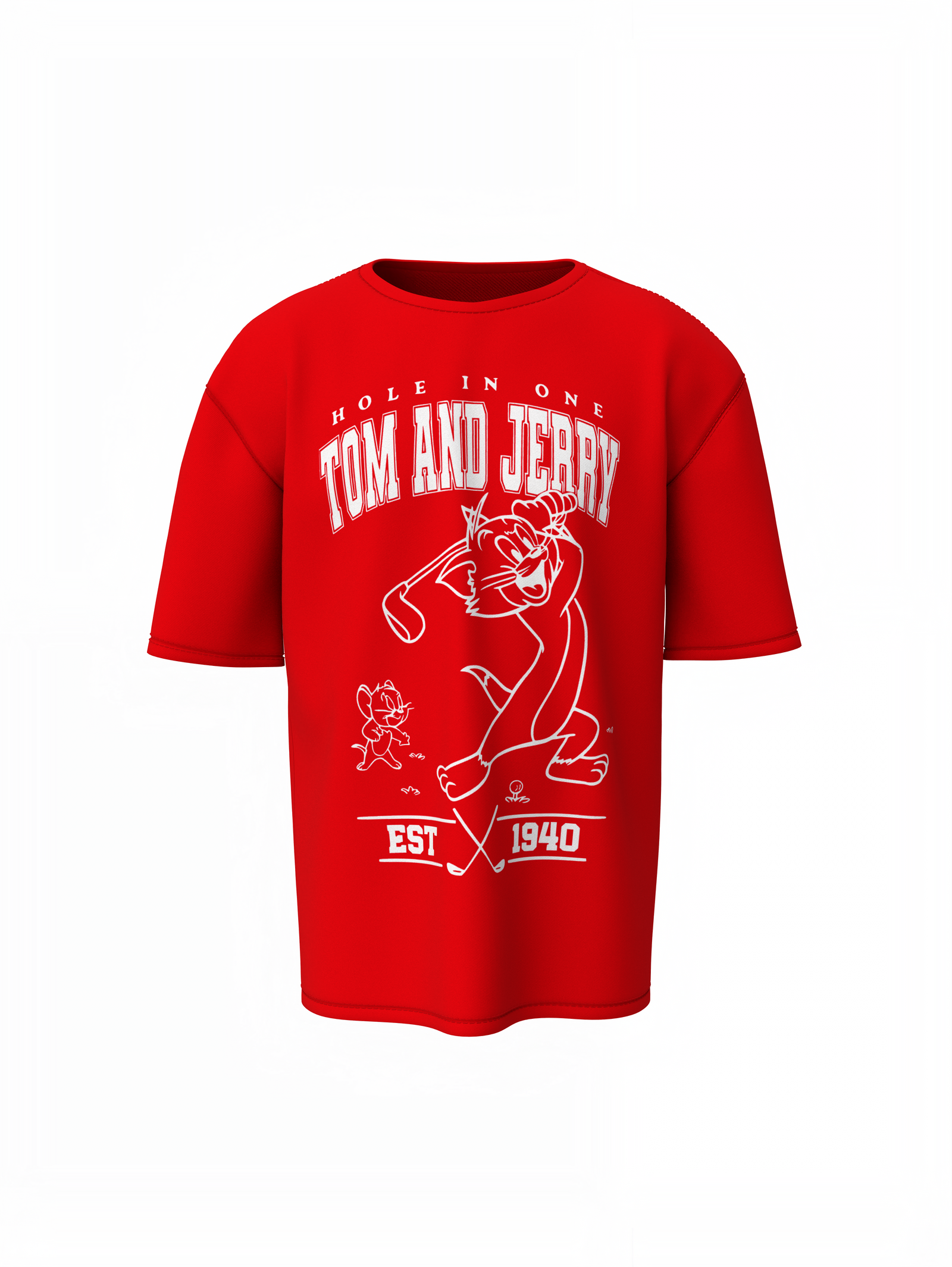Oversized T-Shirts Hole In One Golf Design Relaxed Daily Wear