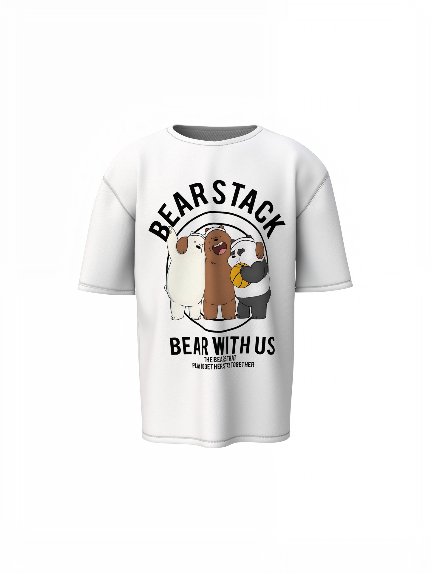 Bear Stack Oversized T-Shirt Cool Comfortable Everyday Wear