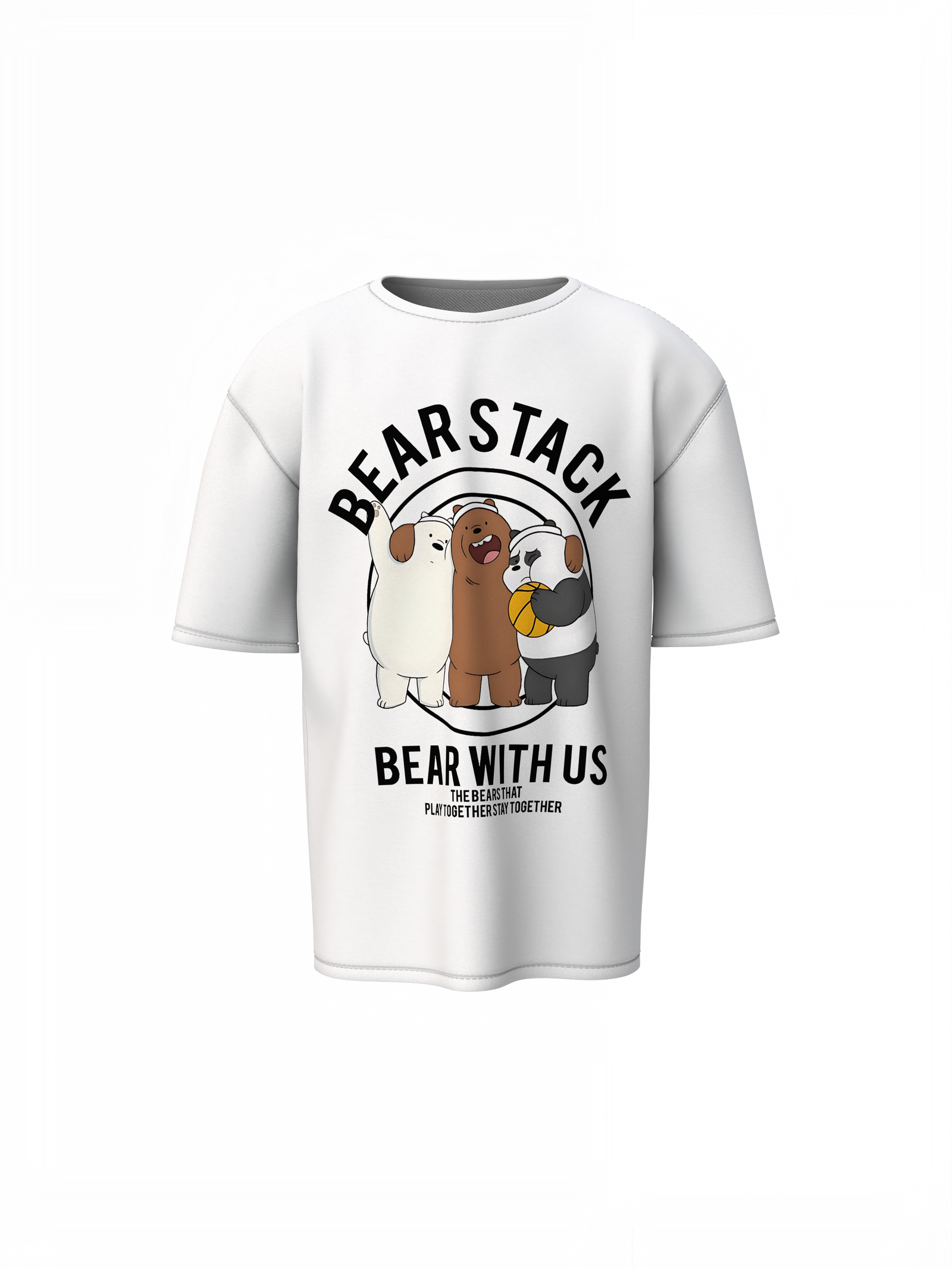 Bear Stack Oversized T-Shirt Cool Comfortable Everyday Wear