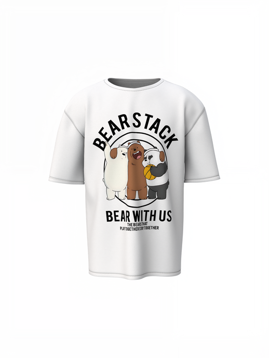 Bear Stack Oversized T-Shirt Cool Comfortable Everyday Wear