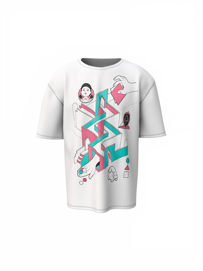 Squid Game Setup Oversized T-Shirt – Cinematic Streetwear Vibe