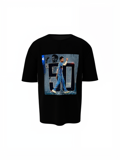 Chahal 50 Oversized T-Shirt Cricket Streetwear Style Tee