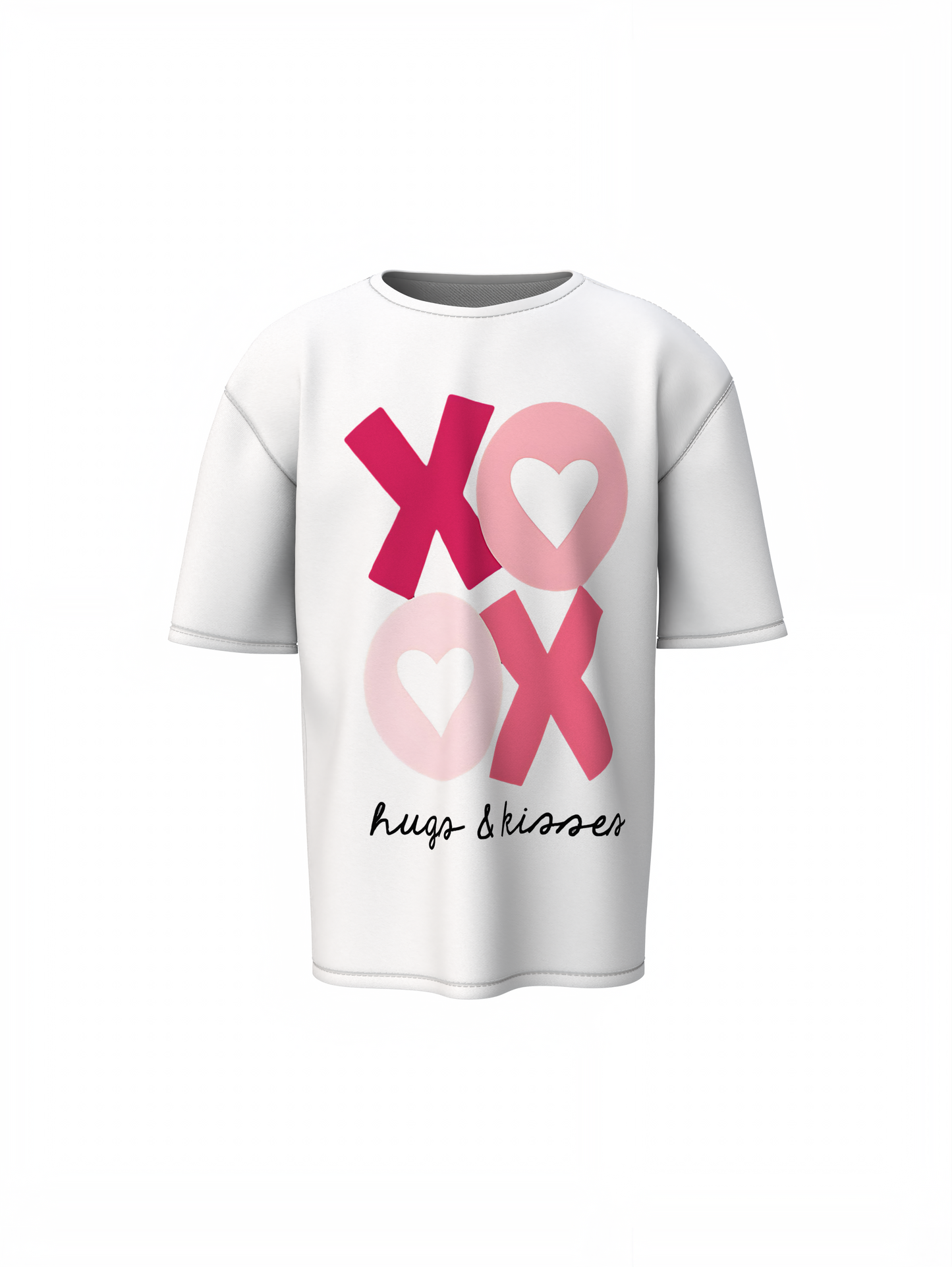Love XOXO Oversized T-Shirt Relaxed Streetwear Playful Tee