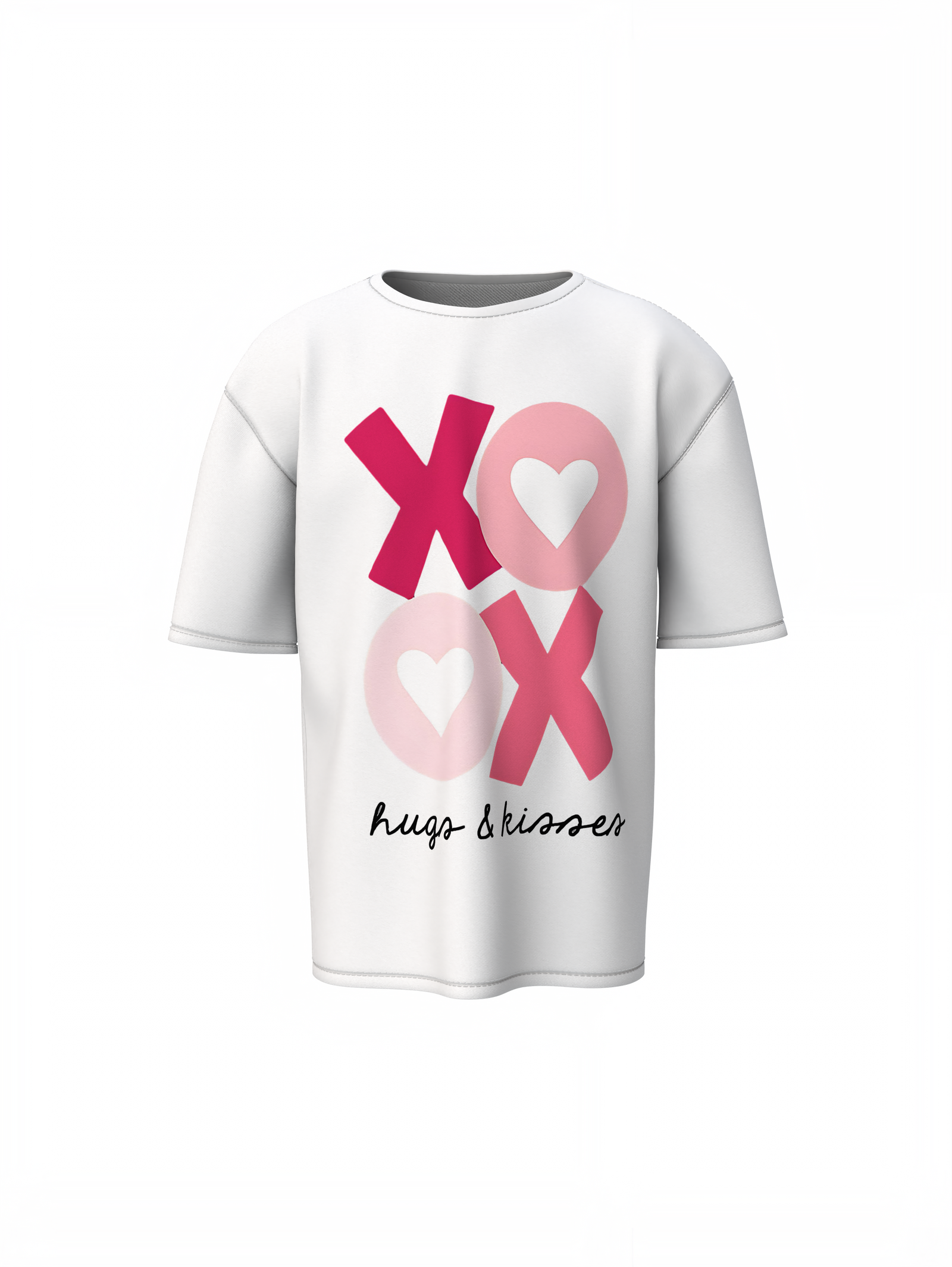 Love XOXO Oversized T-Shirt Relaxed Streetwear Playful Tee