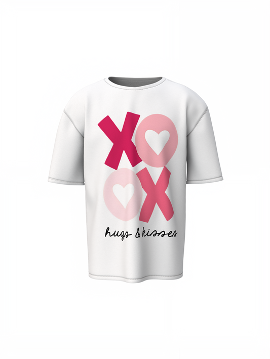 Love XOXO Oversized T-Shirt Relaxed Streetwear Playful Tee