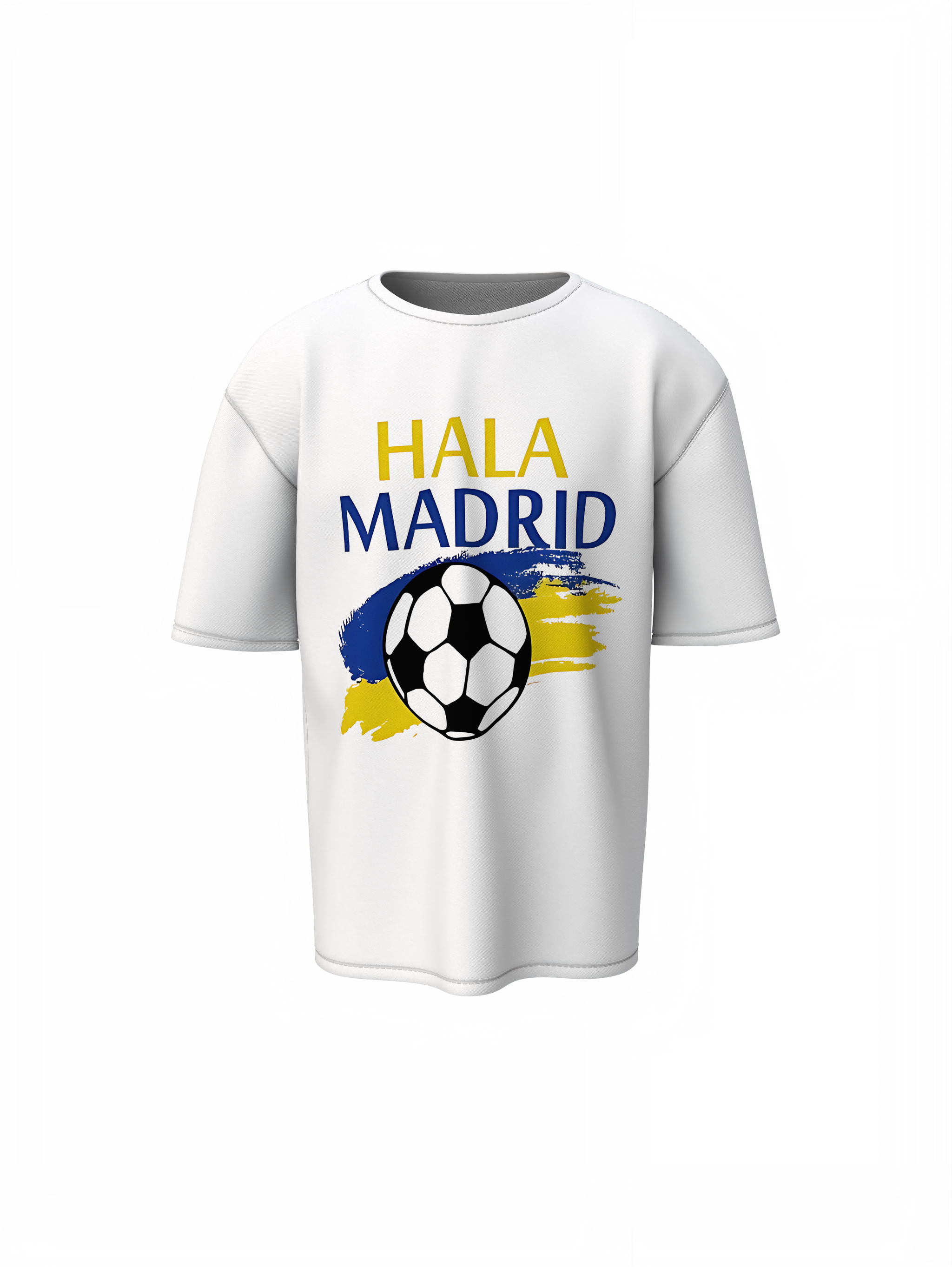 Hala Madrid Word Art Oversized T-Shirt