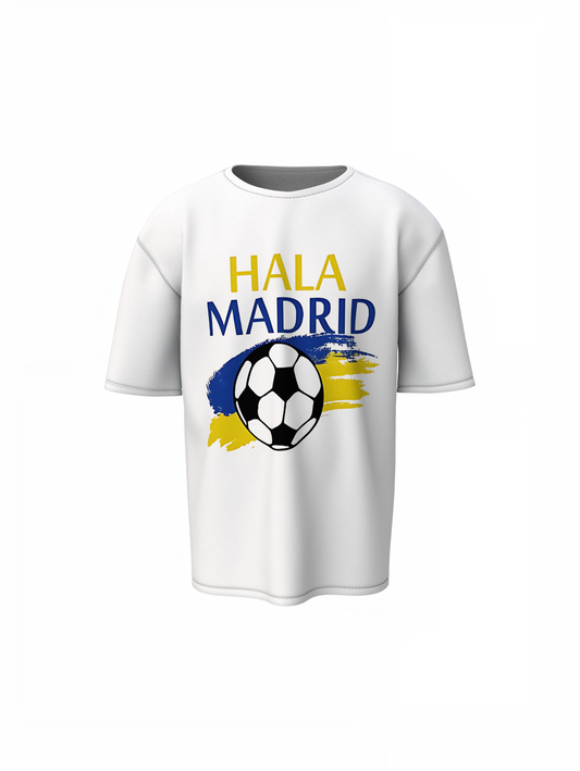 Hala Madrid Word Art Oversized T-Shirt