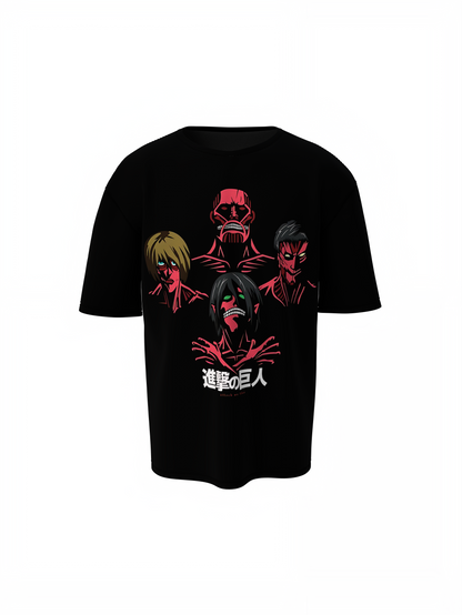 Characters Face Oversized T Shirts Stylish Casual Wear