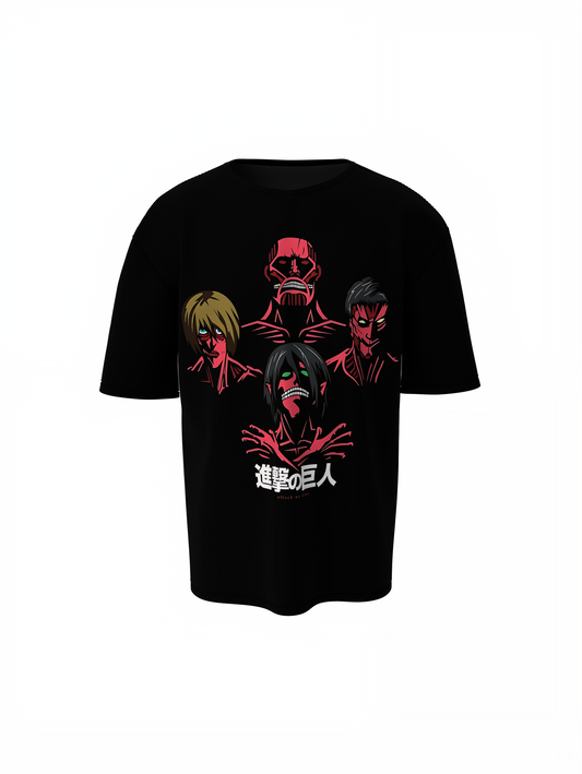 Characters Face Oversized T Shirts Stylish Casual Wear