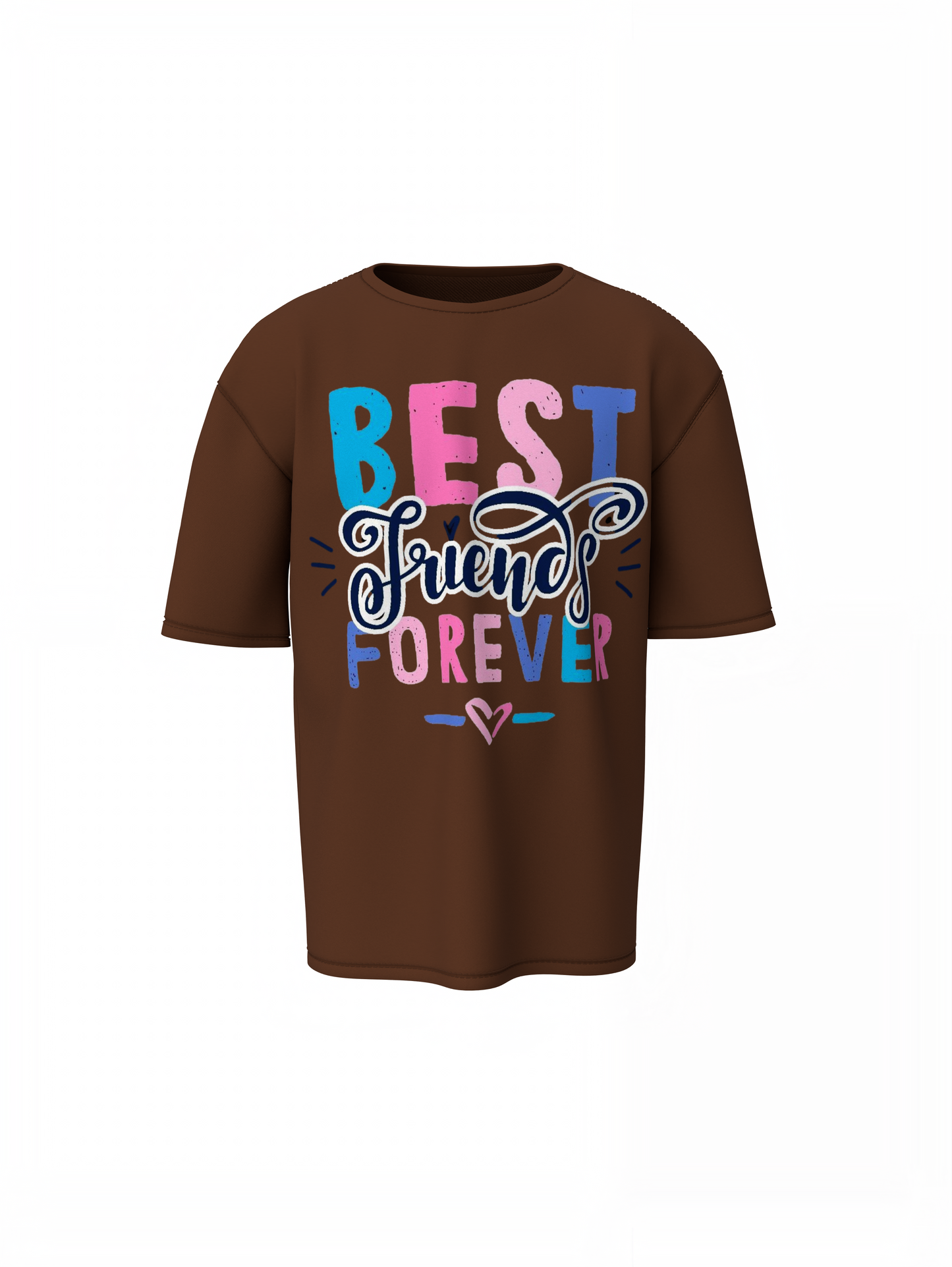 BFF Oversized T-Shirt Stylish Graphic Tee for Best Friends