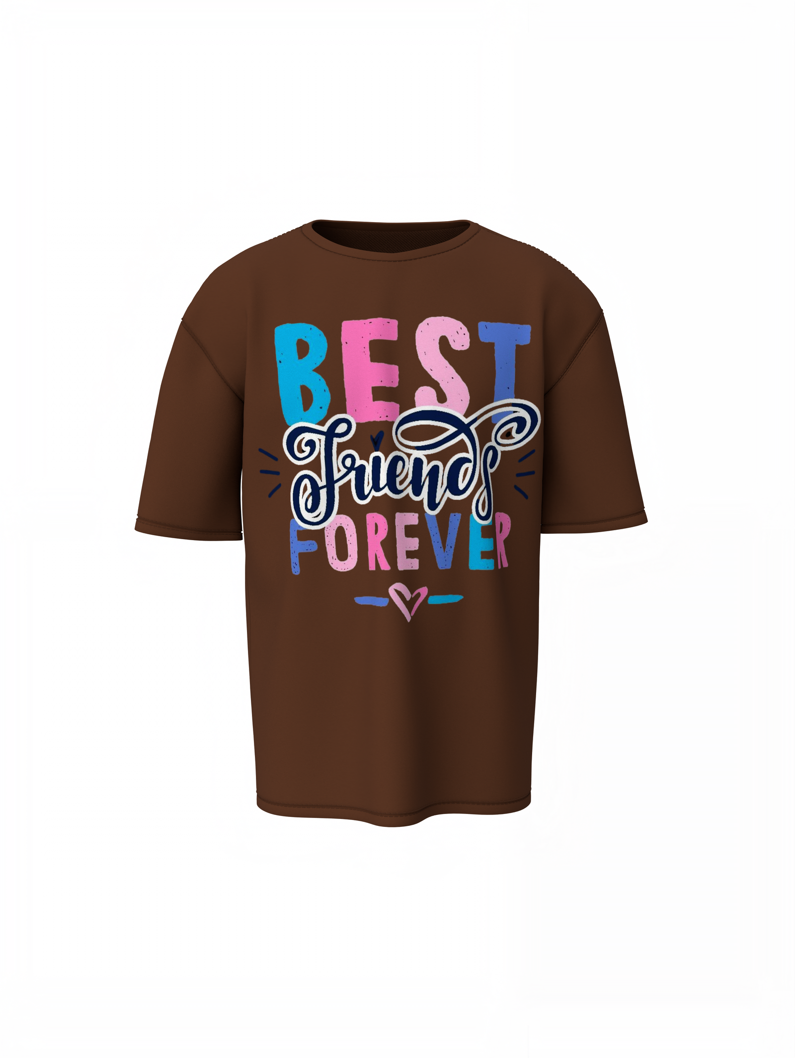 BFF Oversized T-Shirt Stylish Graphic Tee for Best Friends