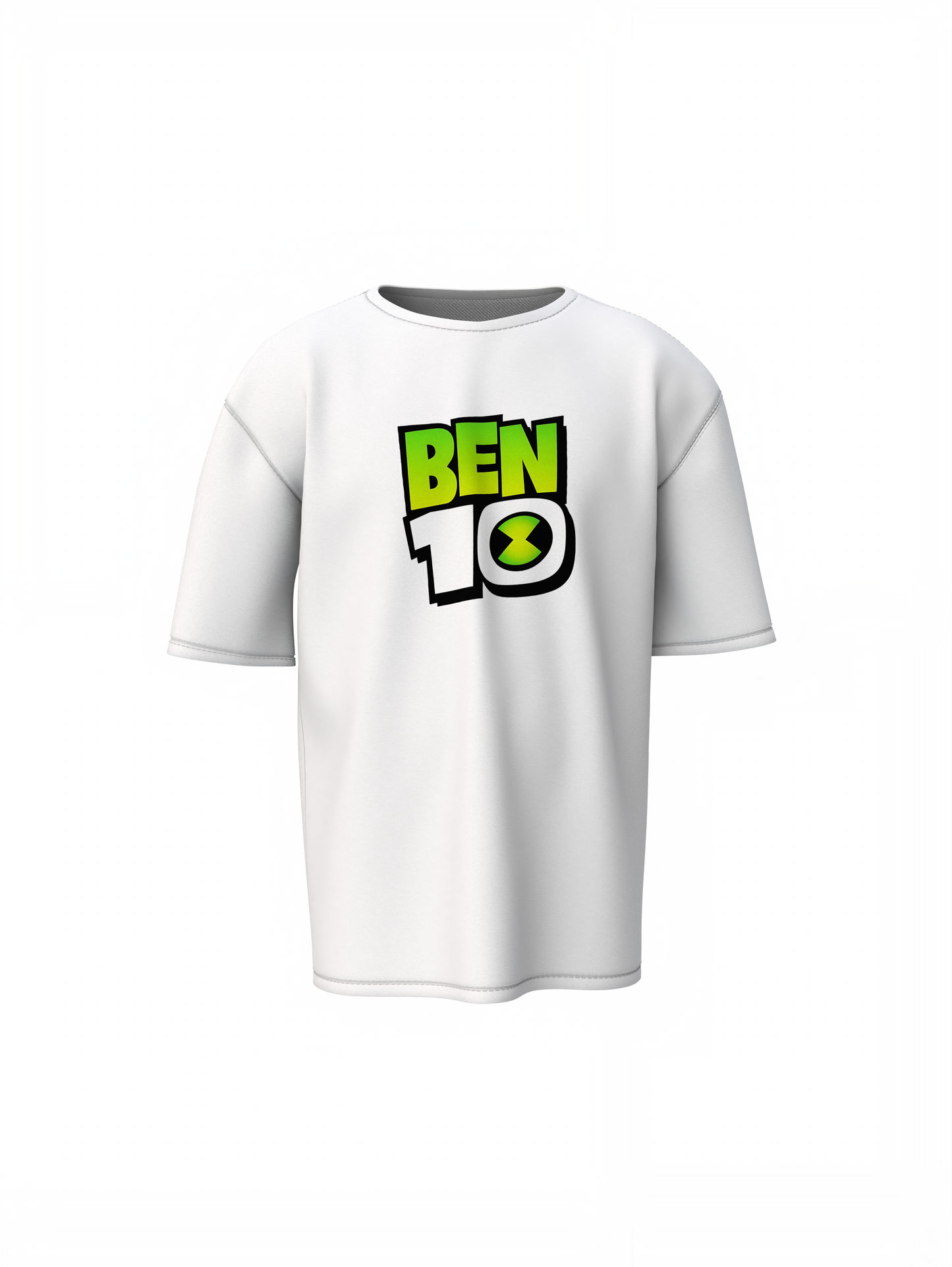 Ben 10 Text Oversized T-Shirt Trendy Hero Streetwear Wear
