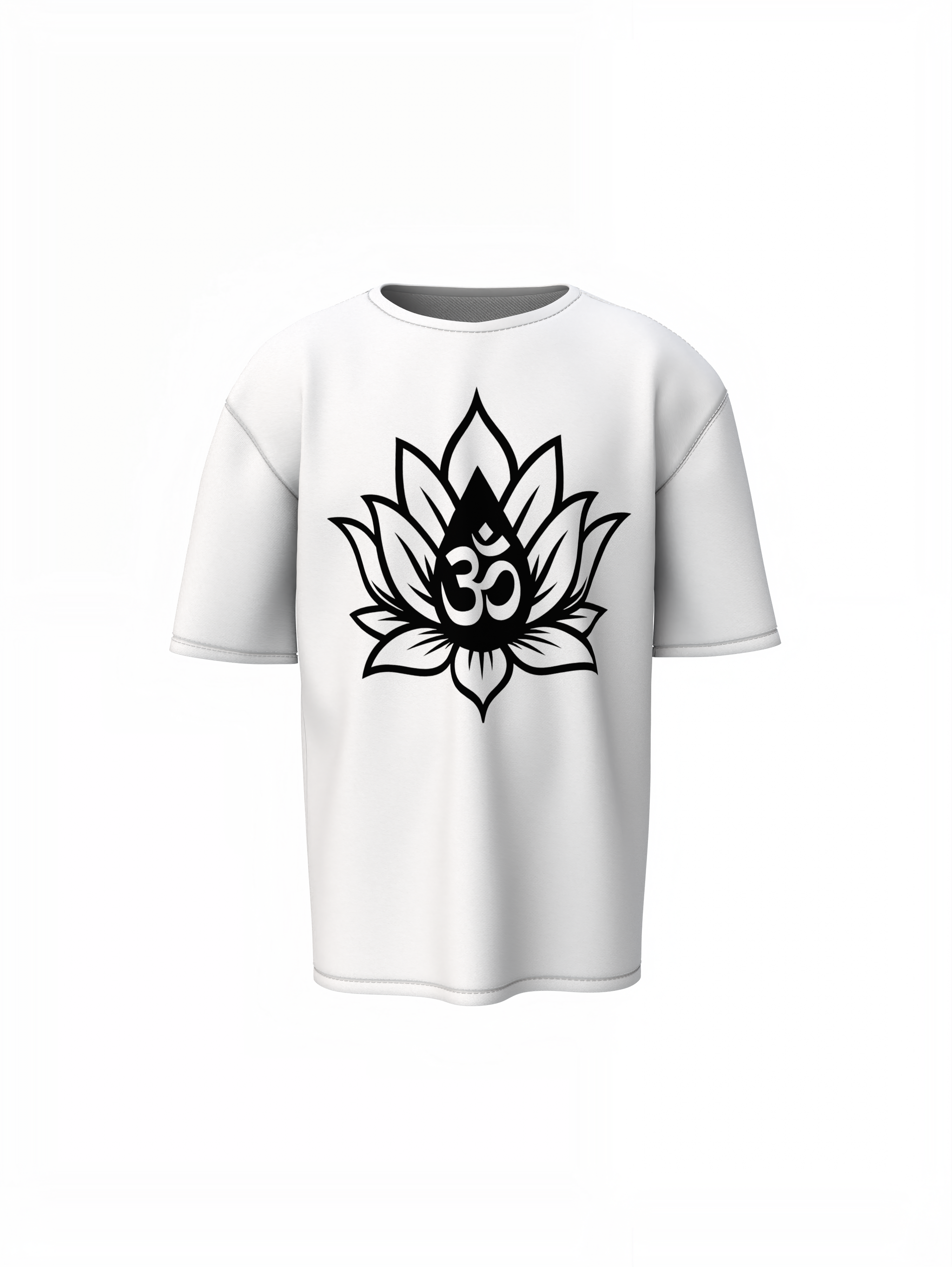 Om Inside Lotus Oversized T-Shirts