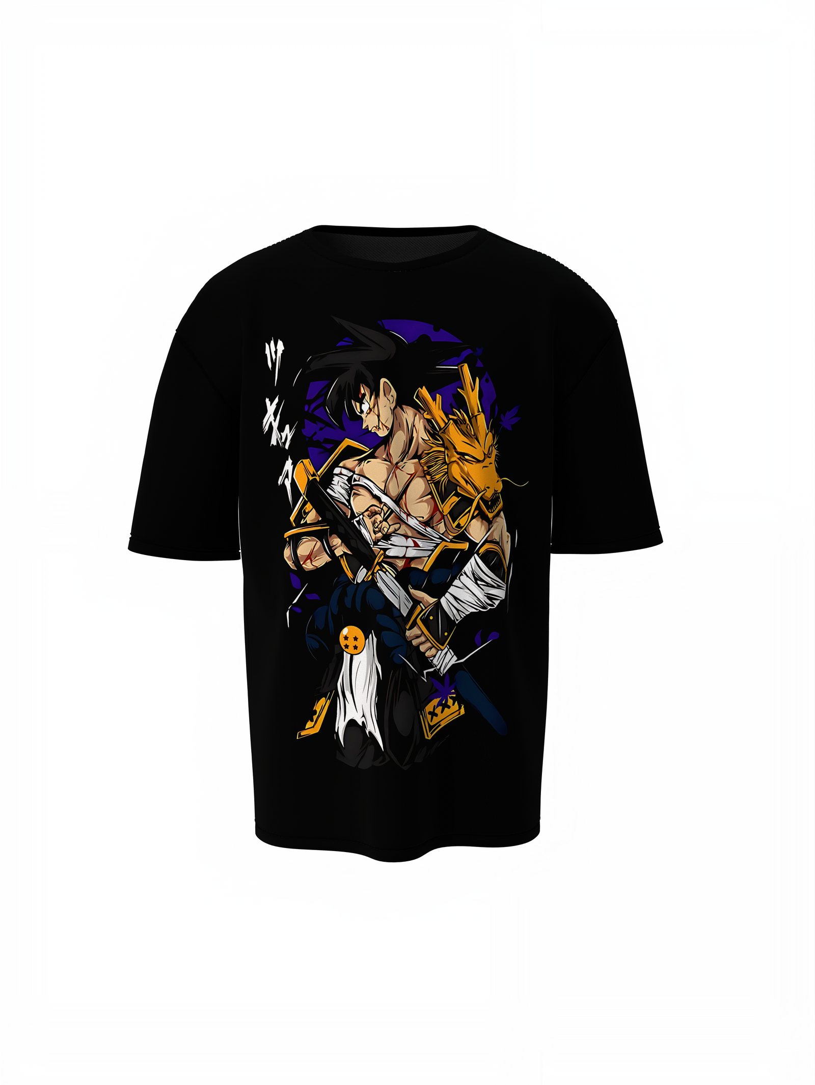 Goku and Vegeta Oversized T-Shirt Saiyan Duo Anime T-Shirts
