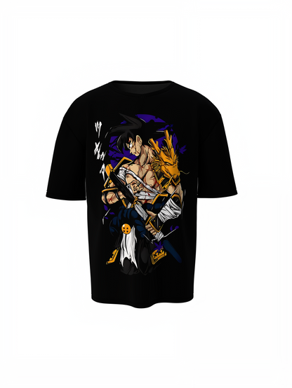 Goku and Vegeta Oversized T-Shirt Saiyan Duo Anime T-Shirts