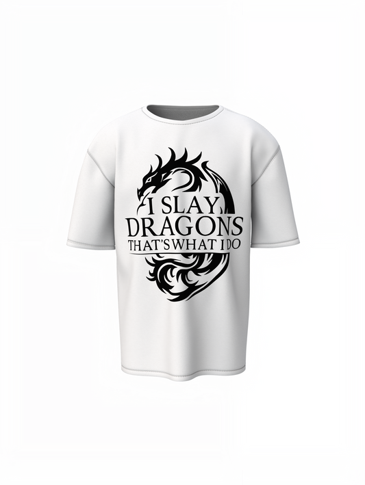 I Slay Dragon oversized T-Shirts
