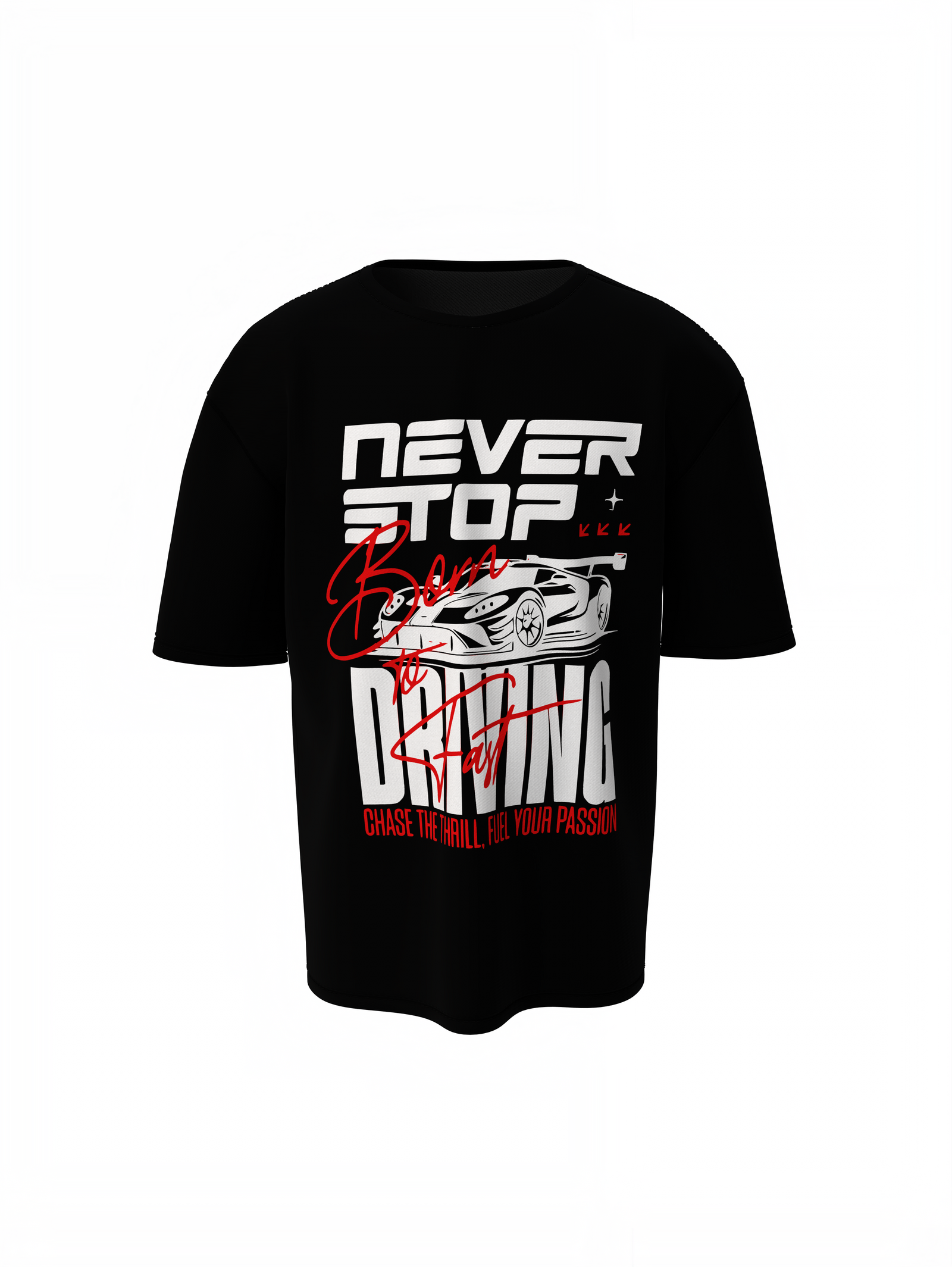 Born Driving Oversized T-Shirts Bold Moto Streetwear Style