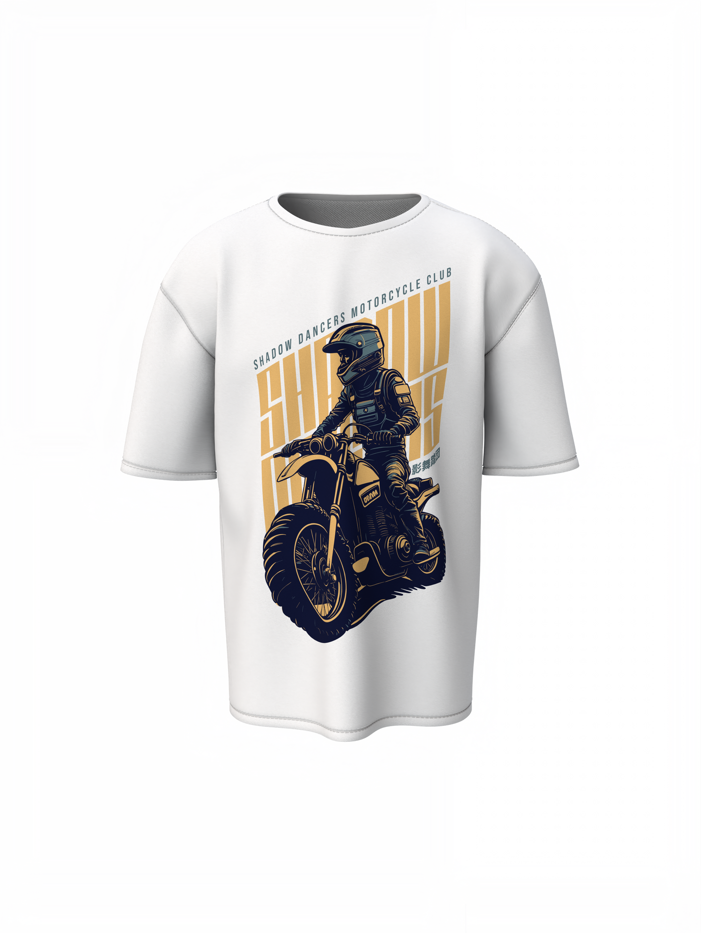 Shadow Biker Oversized T-Shirts – Dark Bold Streetwear Style