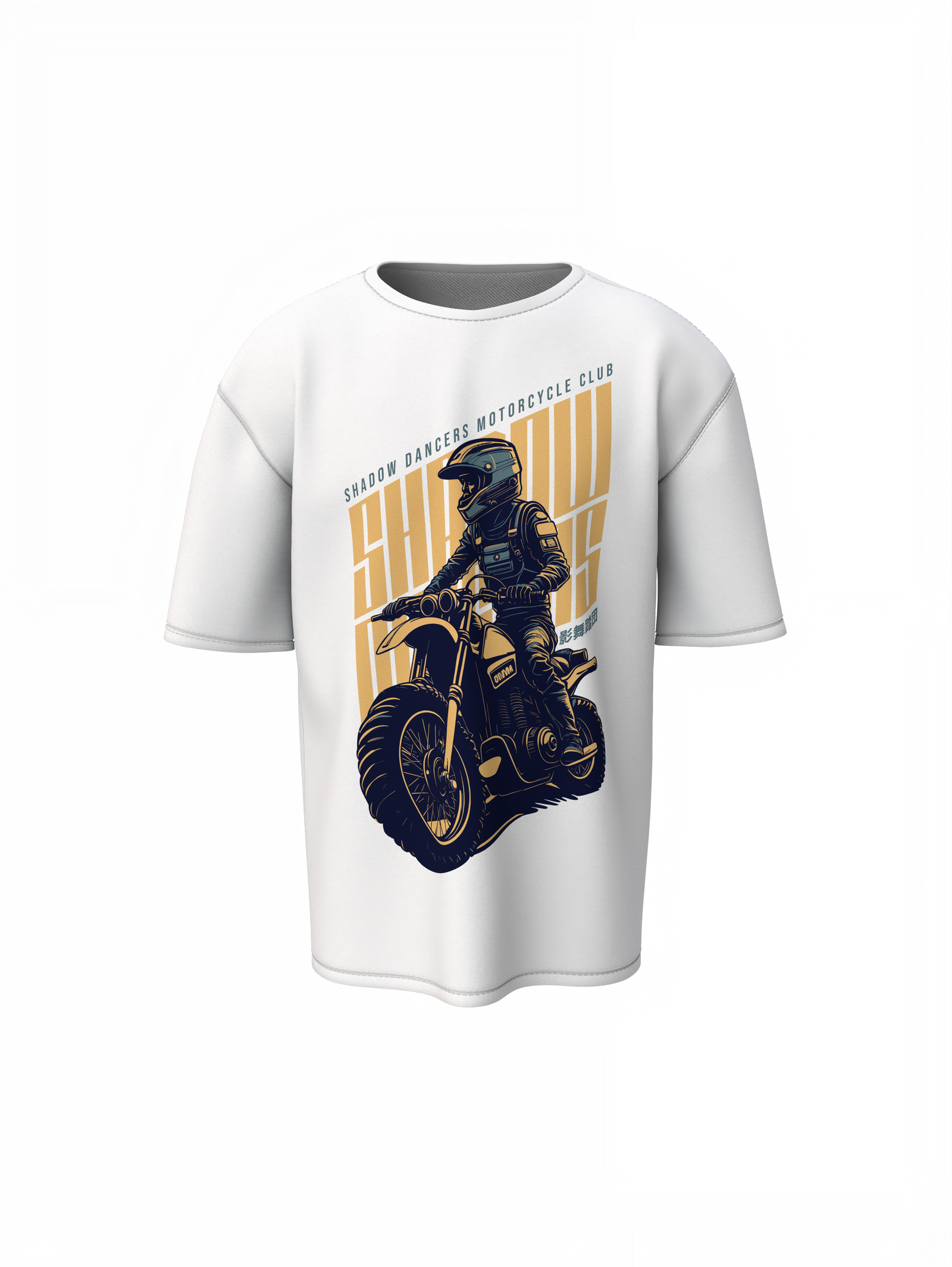 Shadow Biker Oversized T-Shirts – Dark Bold Streetwear Style