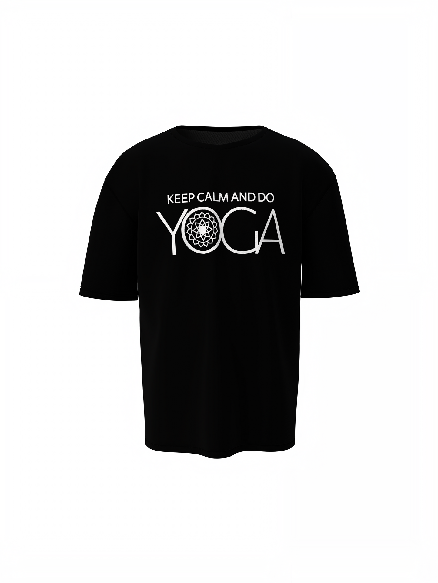 Black Yoga Oversized T-Shirt for Relaxed Street Style Wear