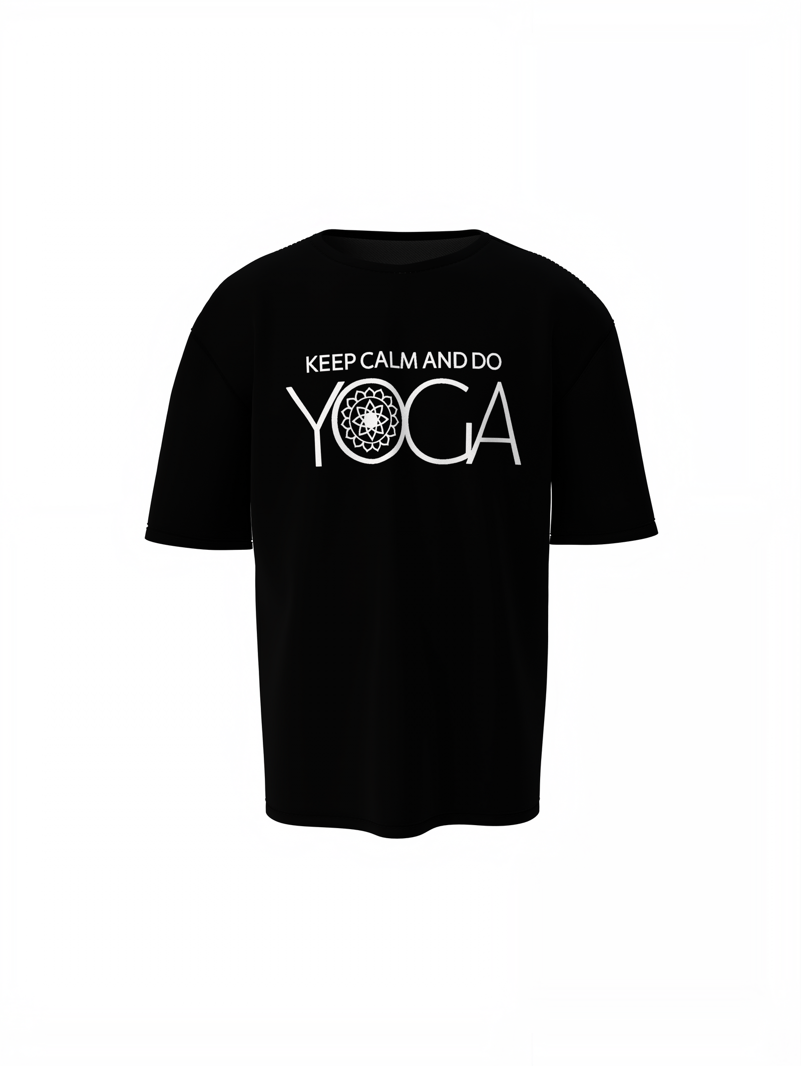 Black Yoga Oversized T-Shirt for Relaxed Street Style Wear