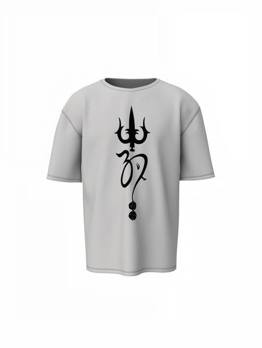 Trishul And Om Oversized T-Shirts
