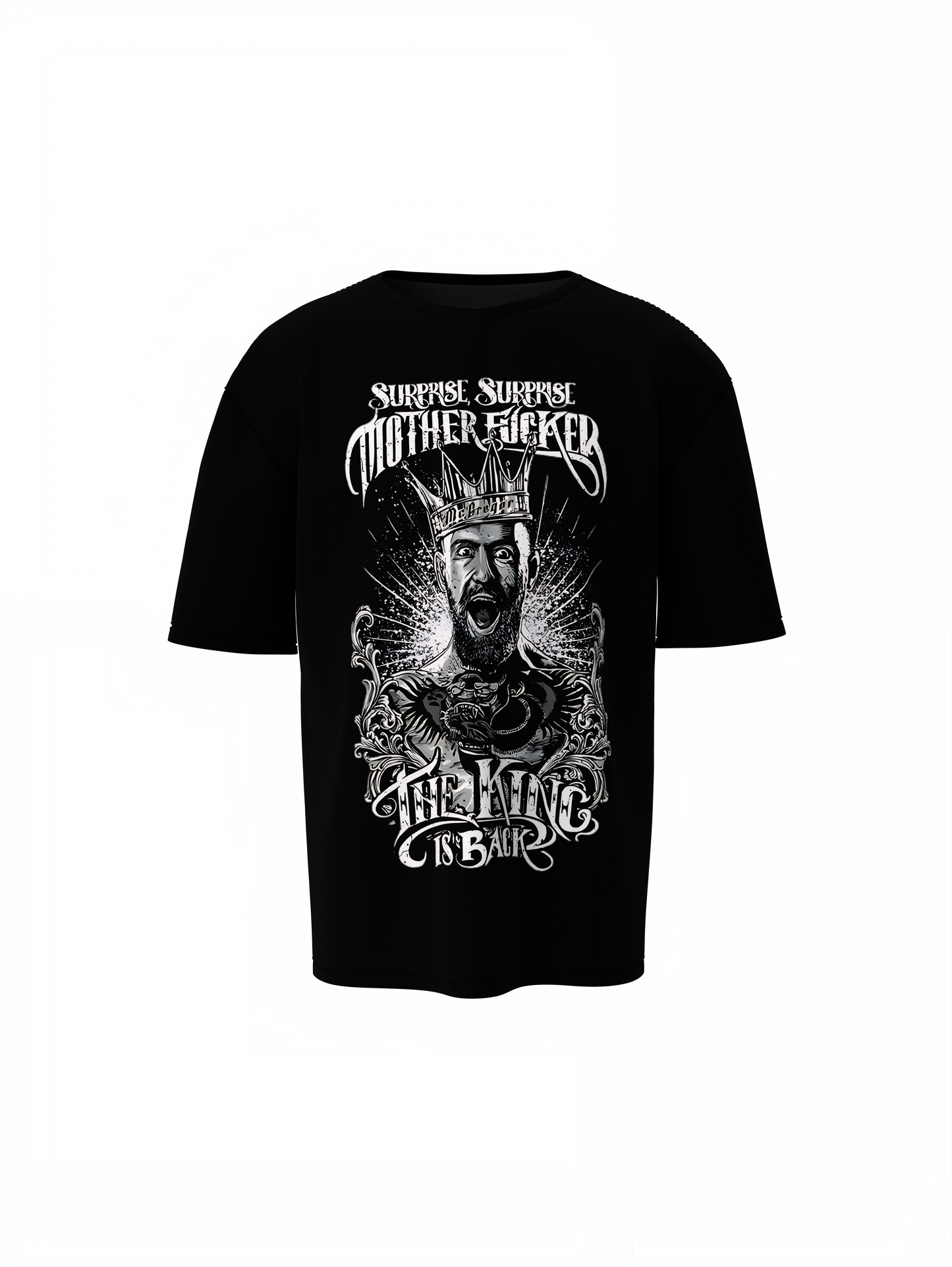 UFC King Is Back Oversized T-Shirt for Fighter Streetwear Tee