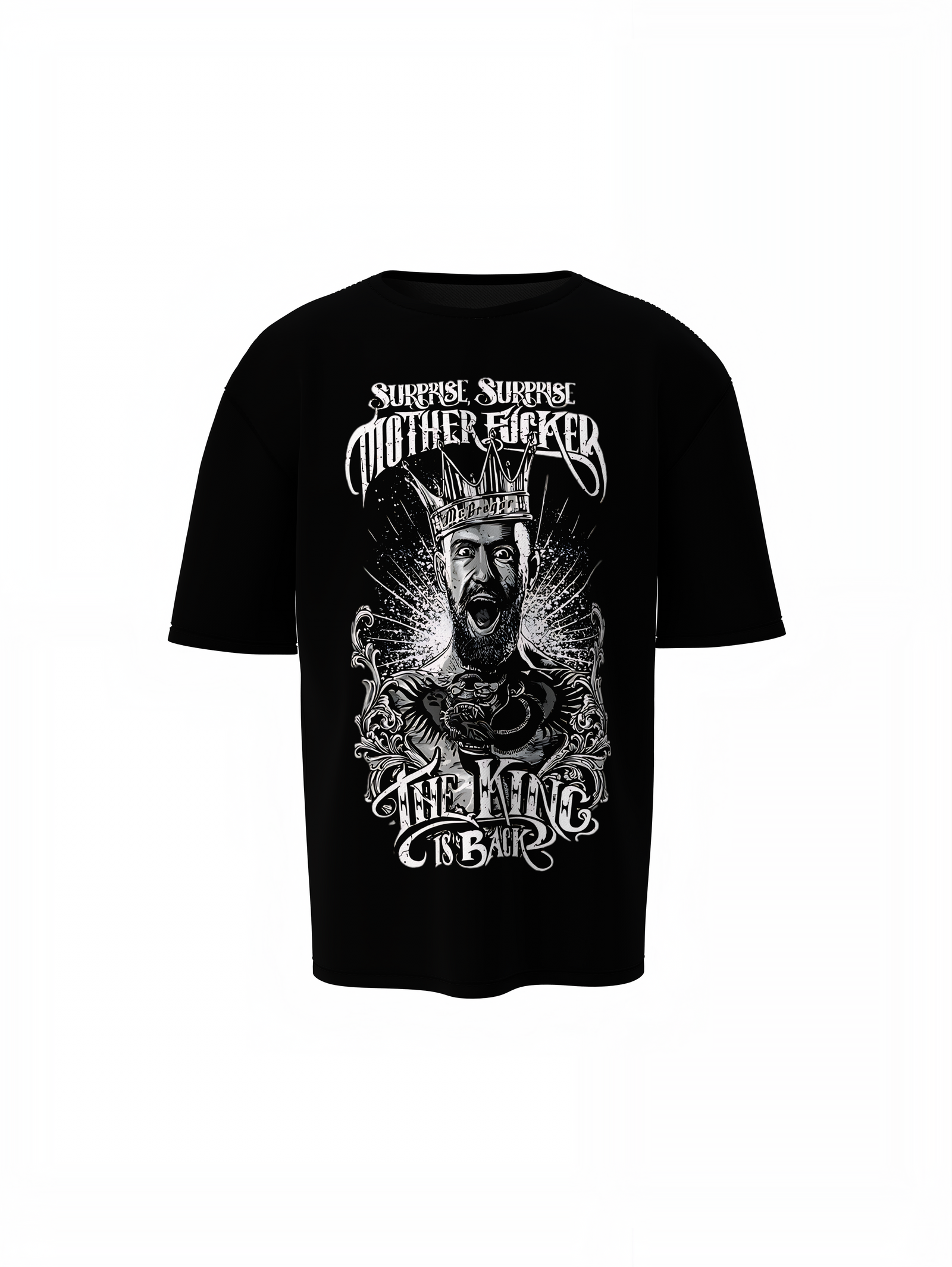 UFC King Is Back Oversized T-Shirt for Fighter Streetwear Tee