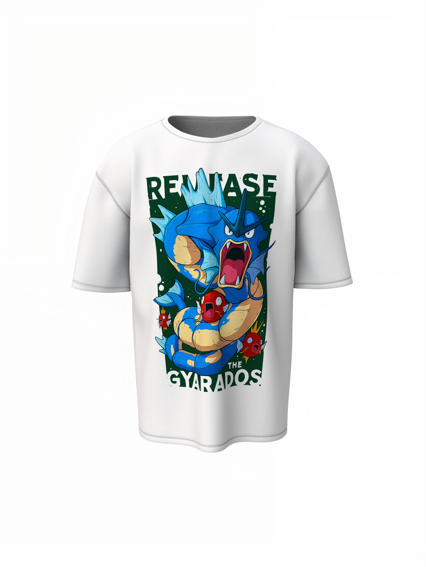 Pokemon Gyarados White Oversized T-Shirt – Modern Streetwear