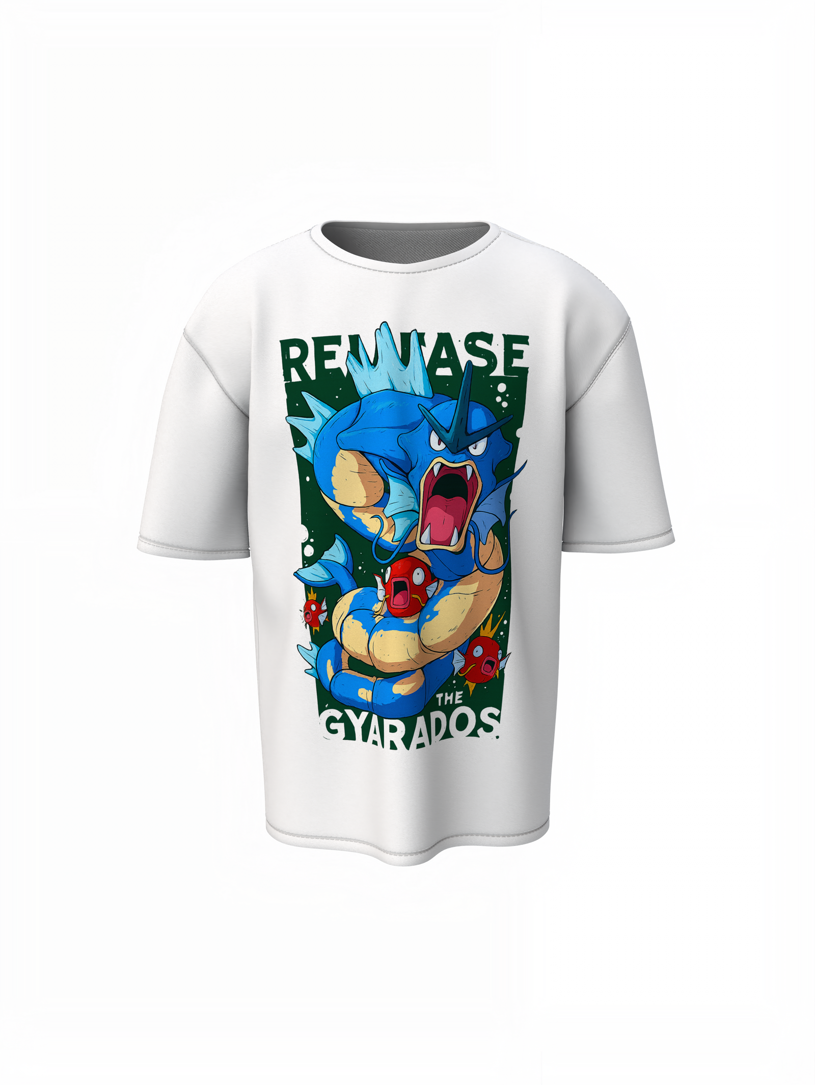 Pokemon Gyarados White Oversized T-Shirt – Modern Streetwear
