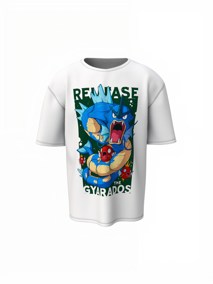 Pokemon Gyarados White Oversized T-Shirt – Modern Streetwear