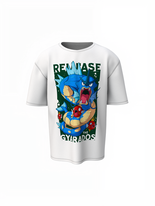 Pokemon Gyarados White Oversized T-Shirt – Modern Streetwear