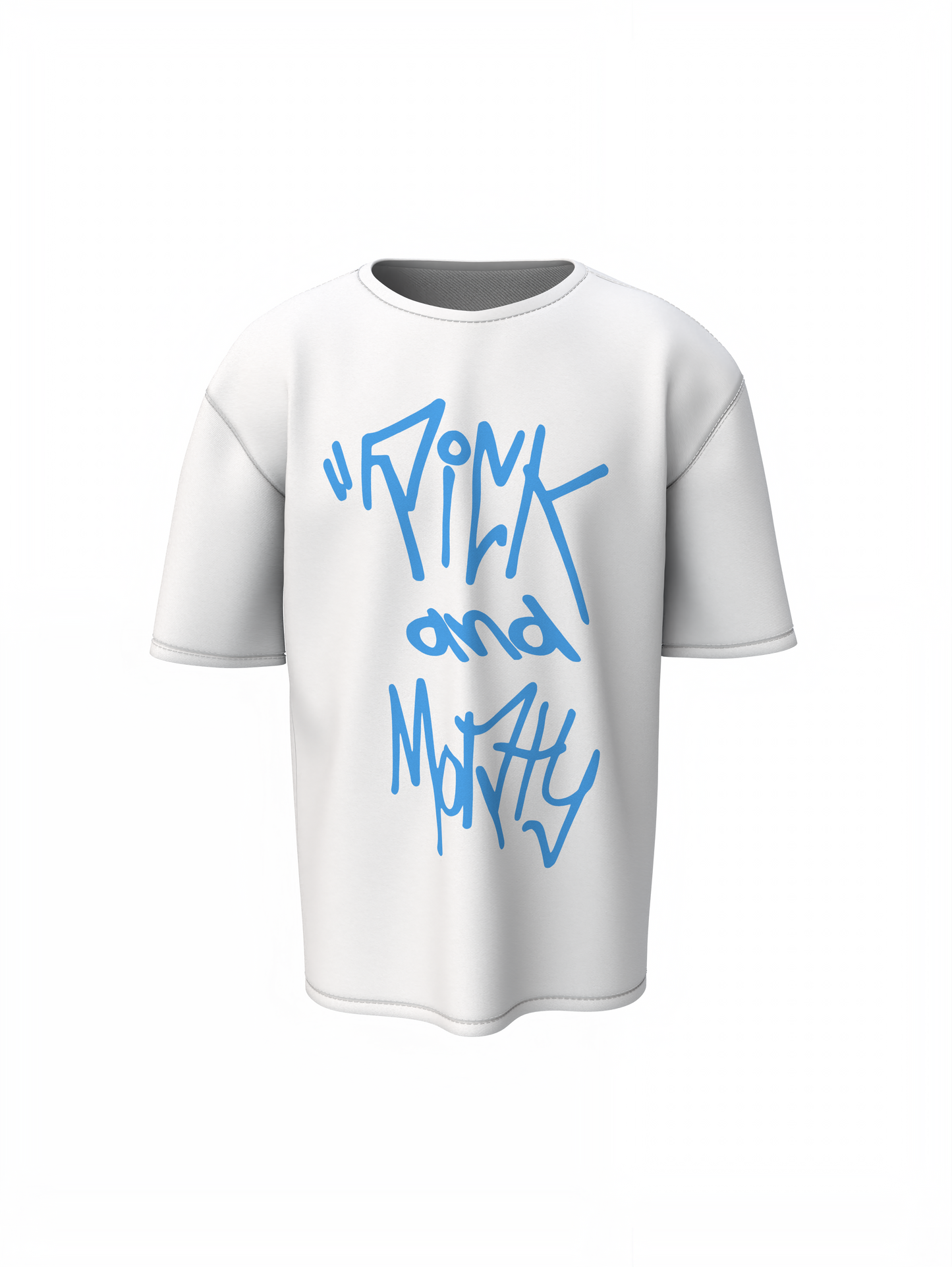 Rick Morty Text Oversized T-Shirts for Bold Streetwear