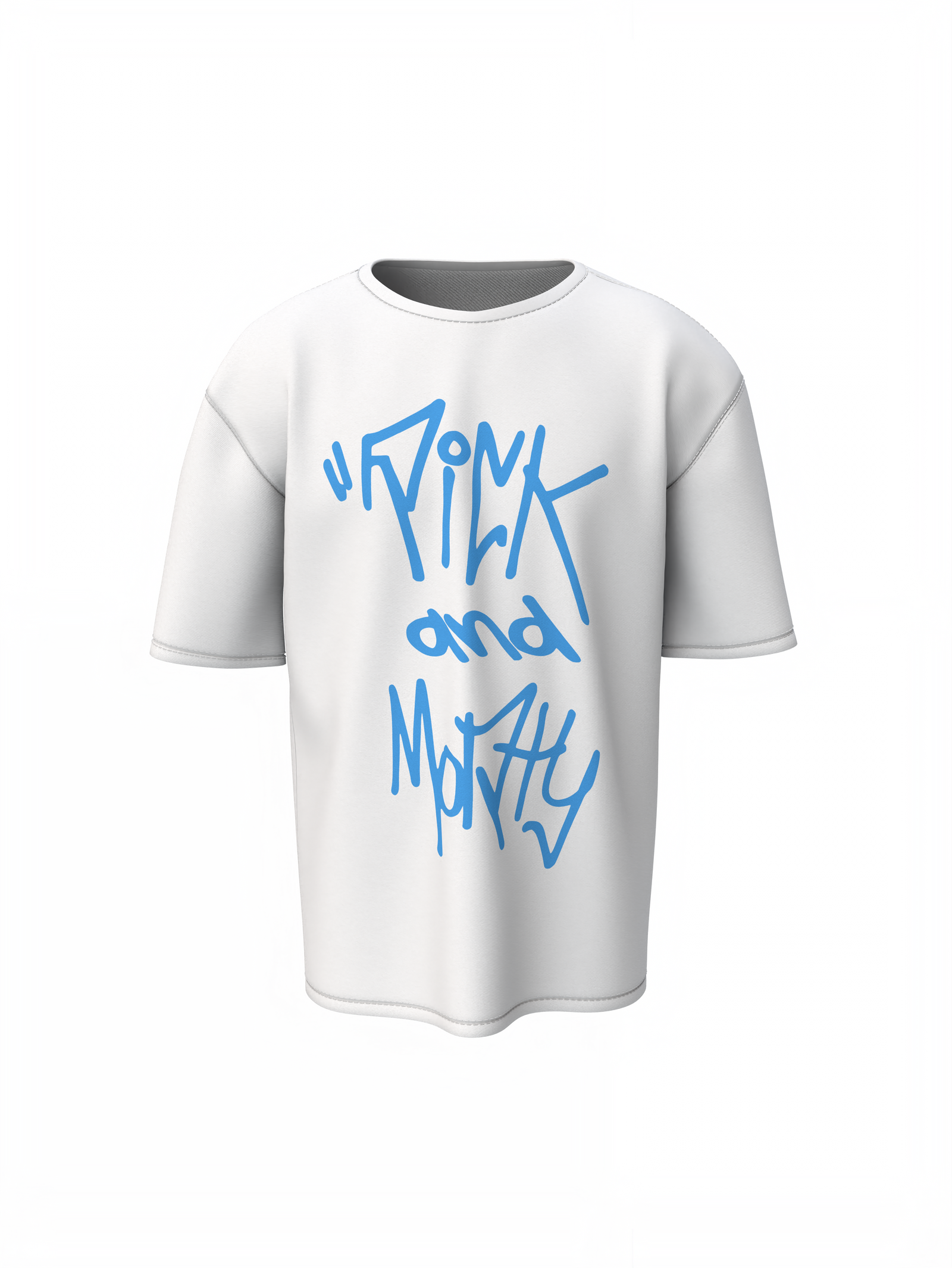 Rick Morty Text Oversized T-Shirts for Bold Streetwear